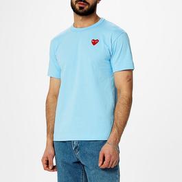 Comme des Garcons PLAY Heart Embroidered Crewneck T Shirt