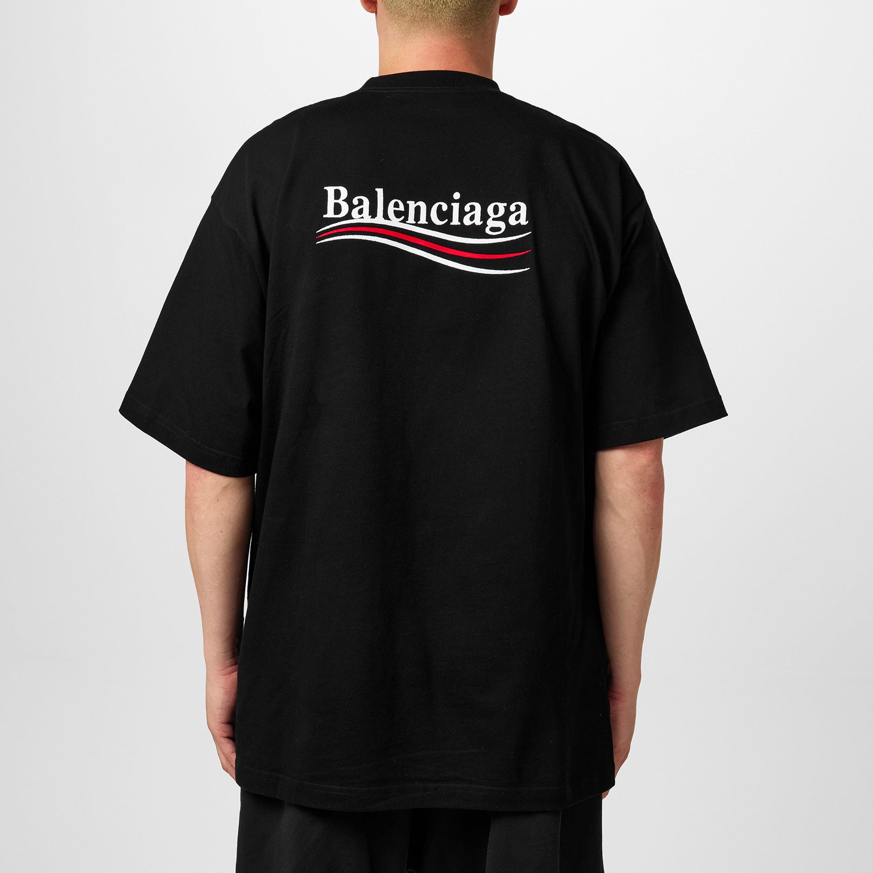 Black - Balenciaga - Political Campaign T-Shirt - 4