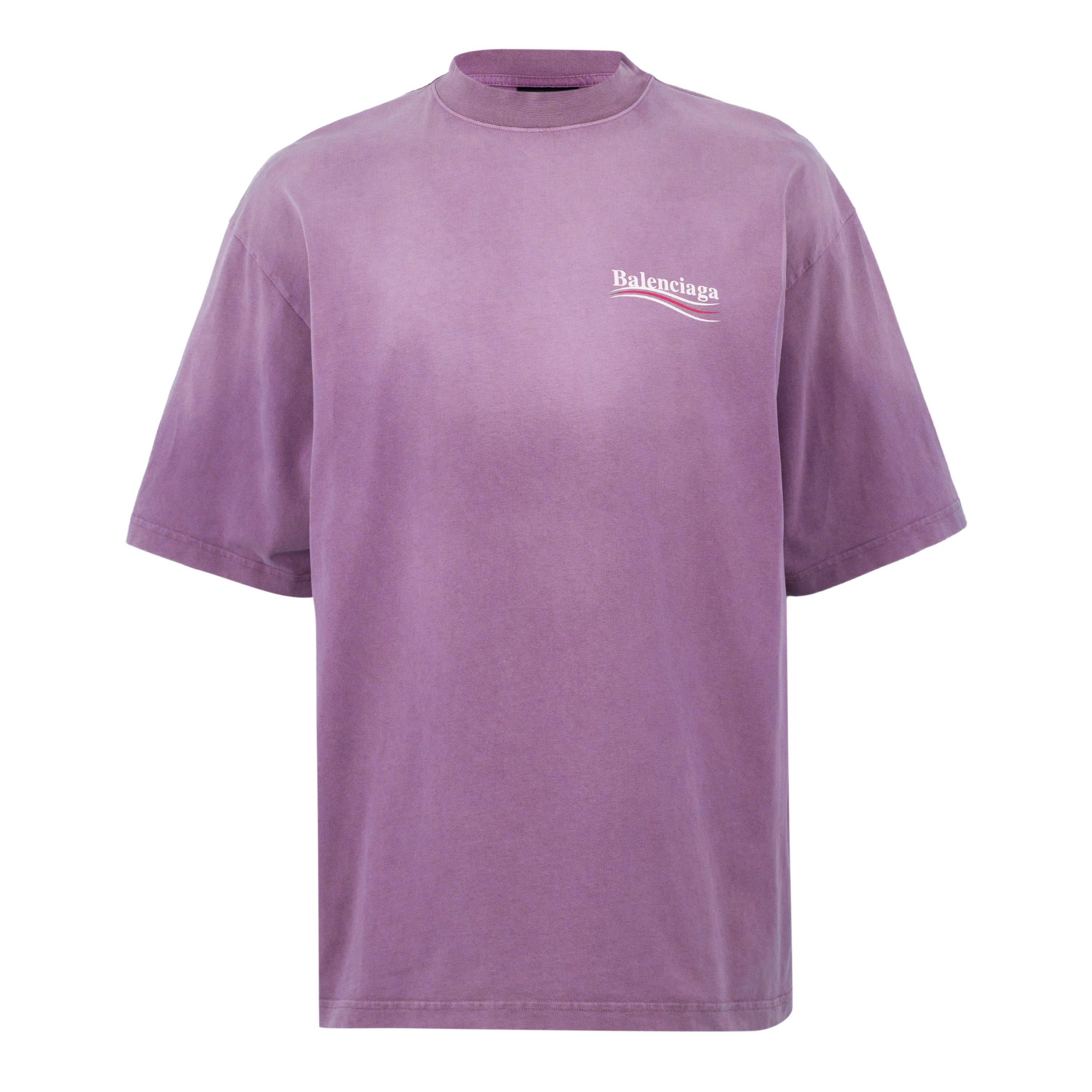 Balenciaga Political Campaign T-Shirt - Purple - L