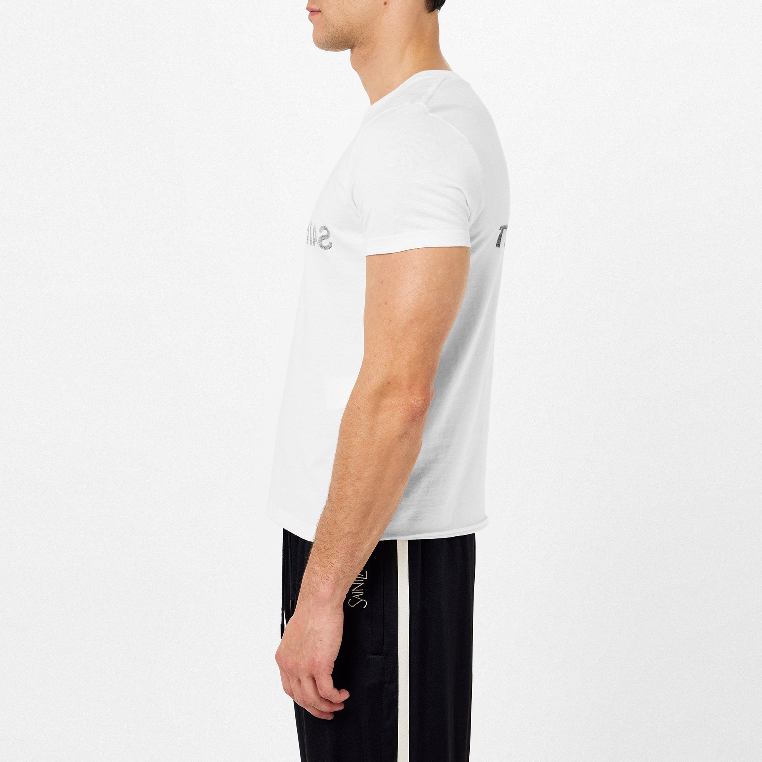 【送料&関税込】Saint Laurent Reverse Logo T-shirt Saint Laurent Reverse Logo T-Shirt | Saks Fifth Avenue