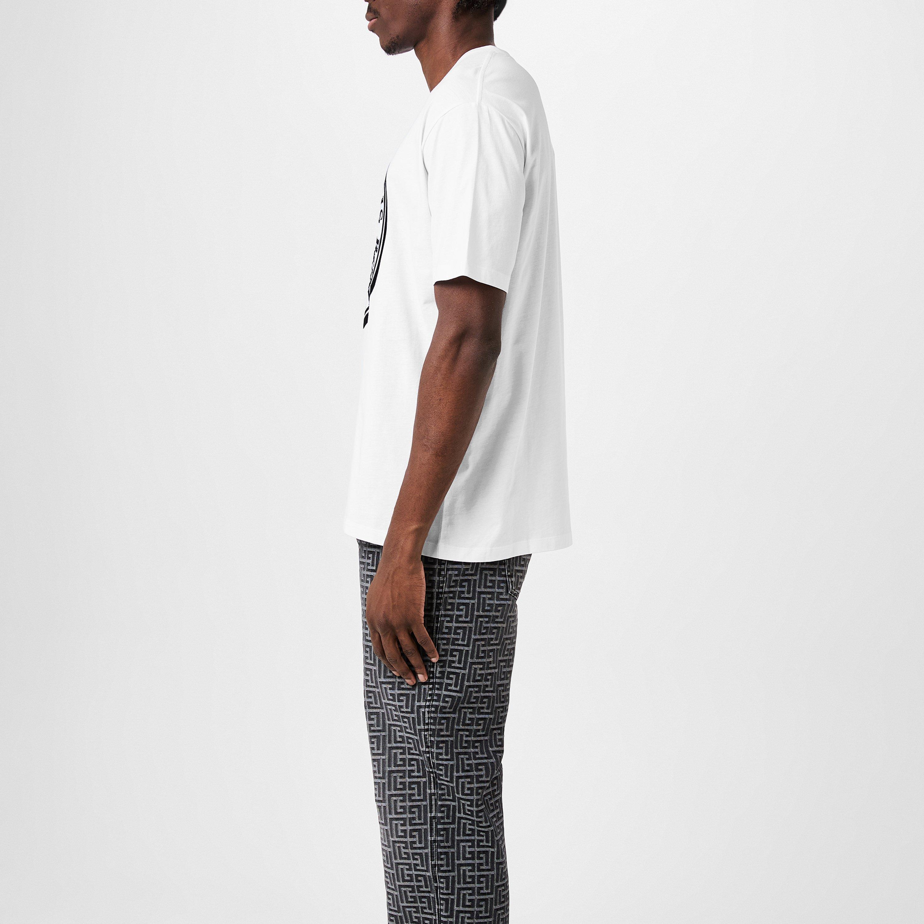 Blanc/Noir GAB - Balmain - Coin T Shirt - 2
