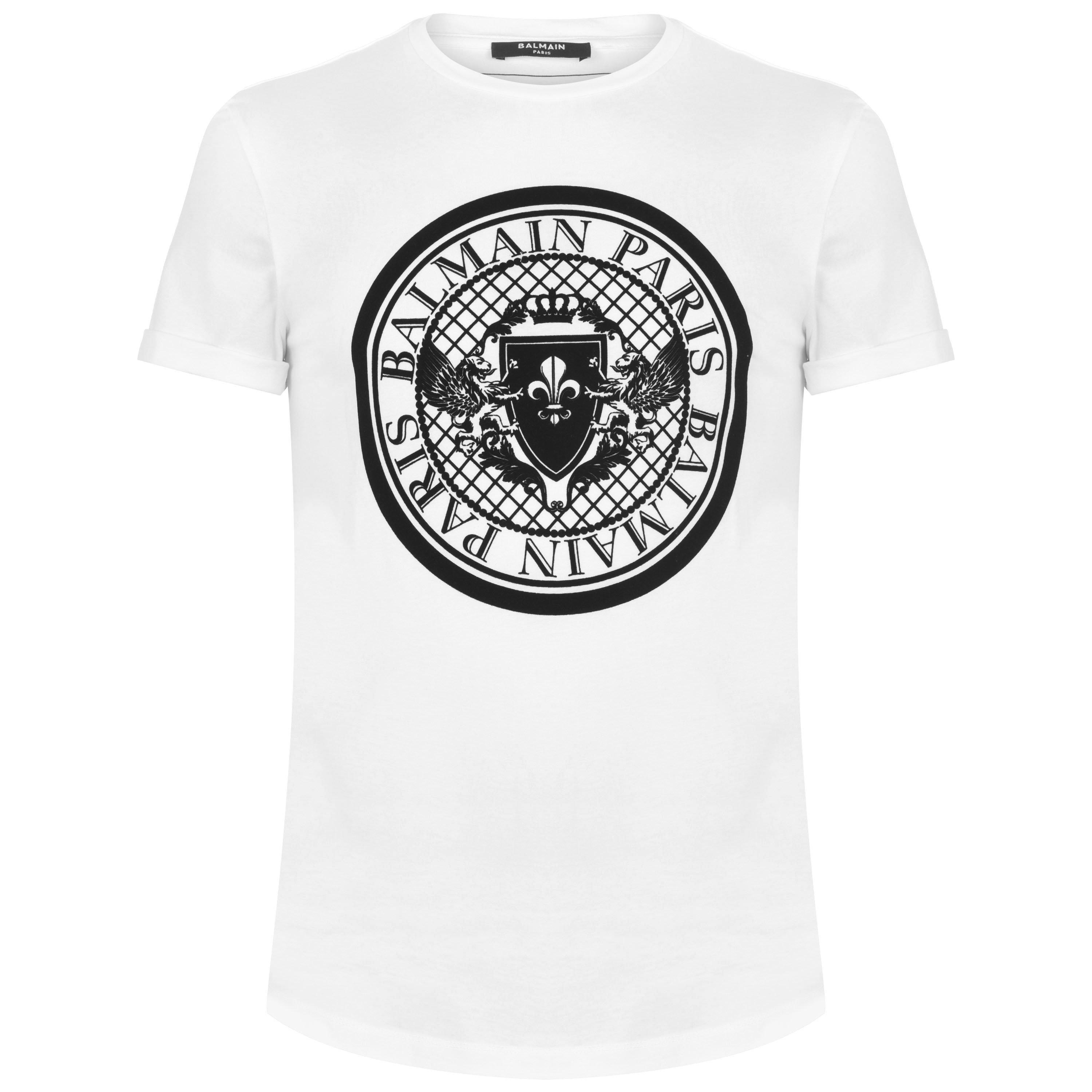 Blanc/Noir GAB - Balmain - Coin T Shirt - 5