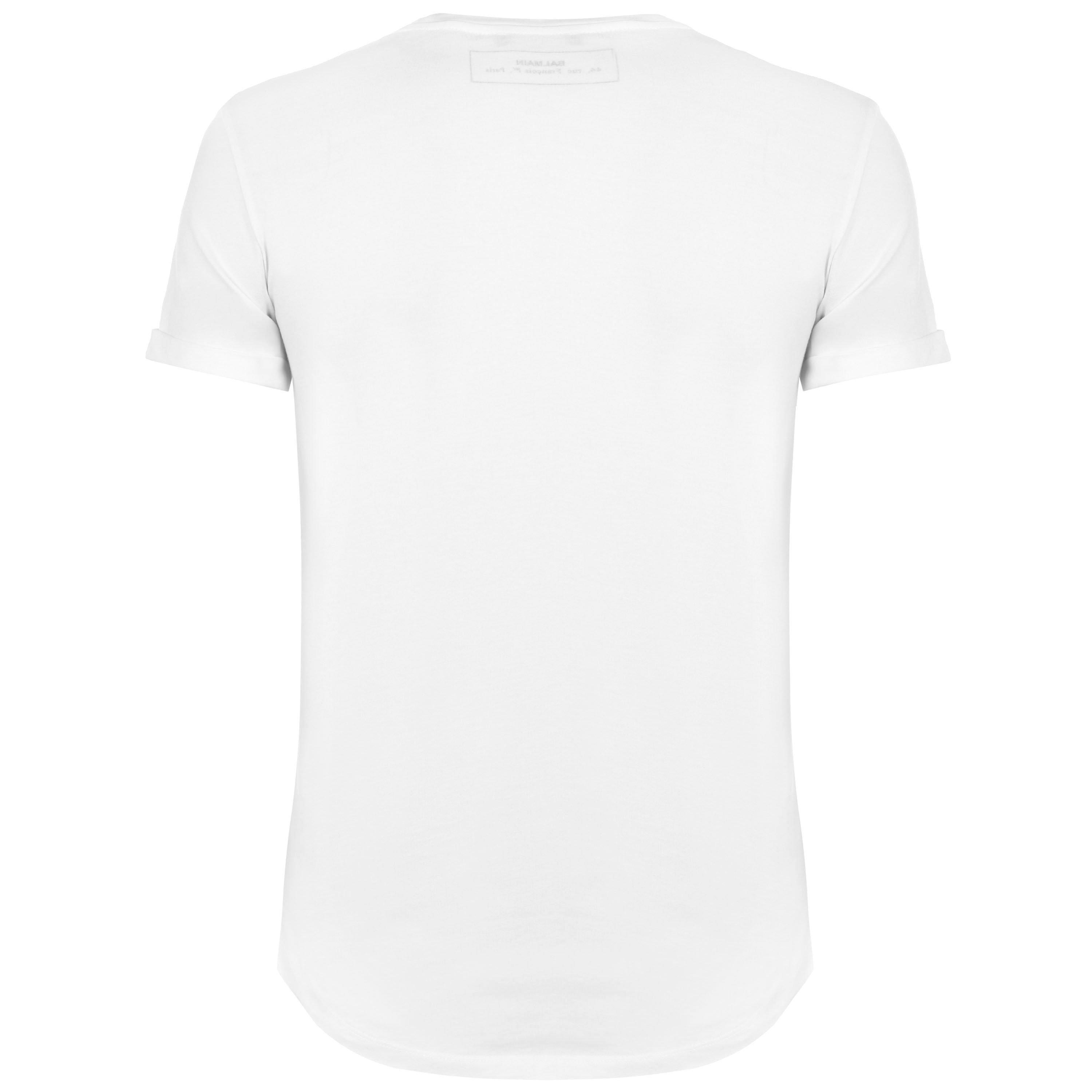 Blanc/Noir GAB - Balmain - Coin T Shirt - 6