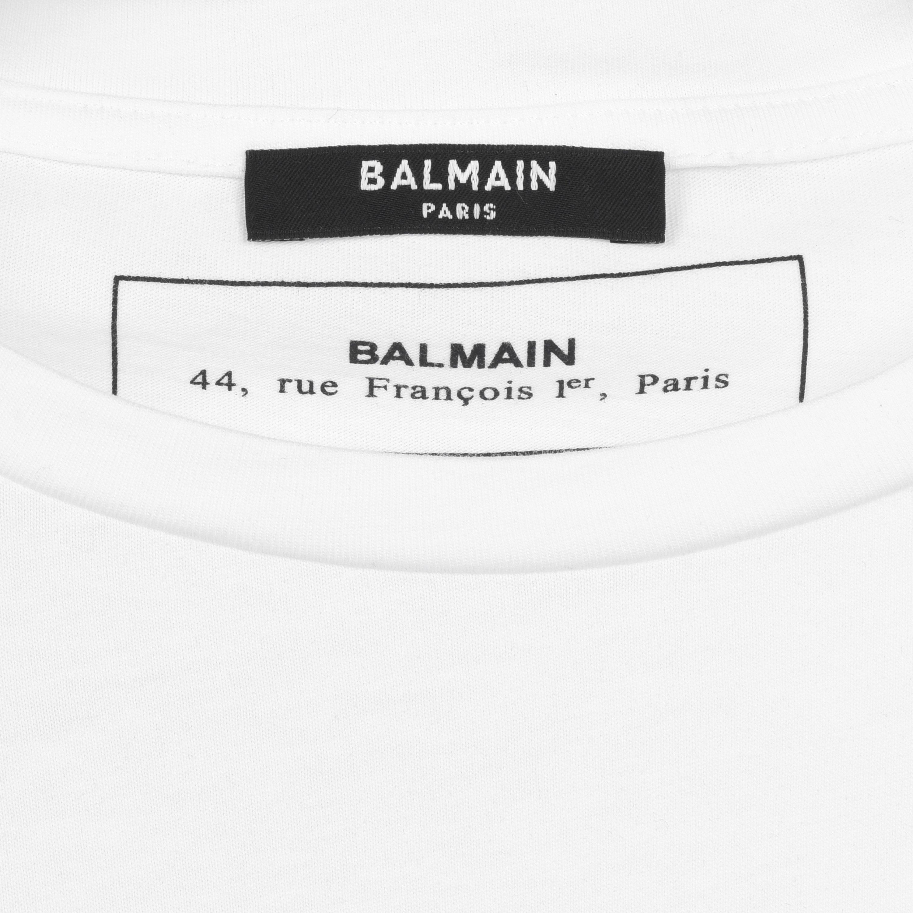 Blanc/Noir GAB - Balmain - Coin T Shirt - 8