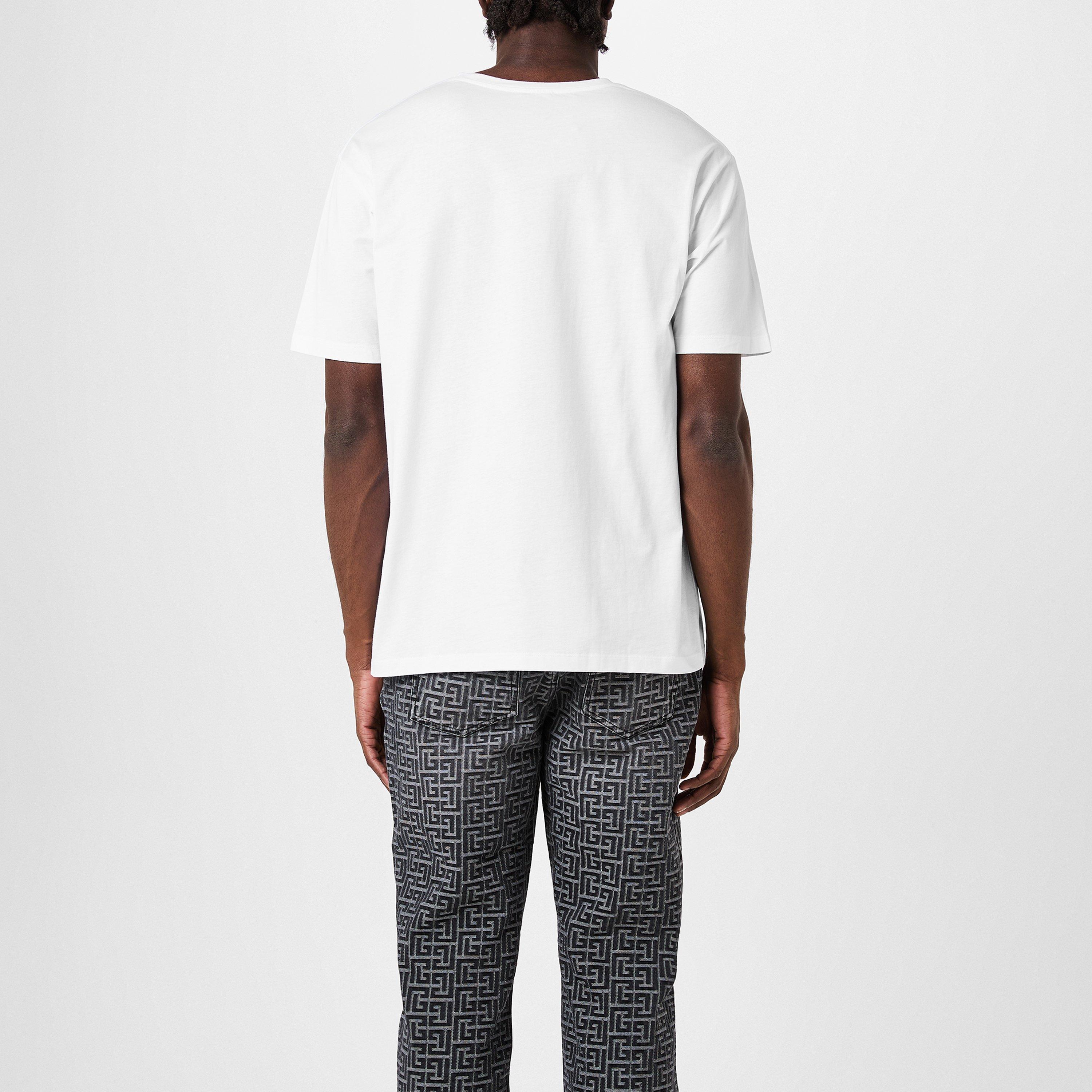 Blanc/Noir GAB - Balmain - Coin T Shirt - 3