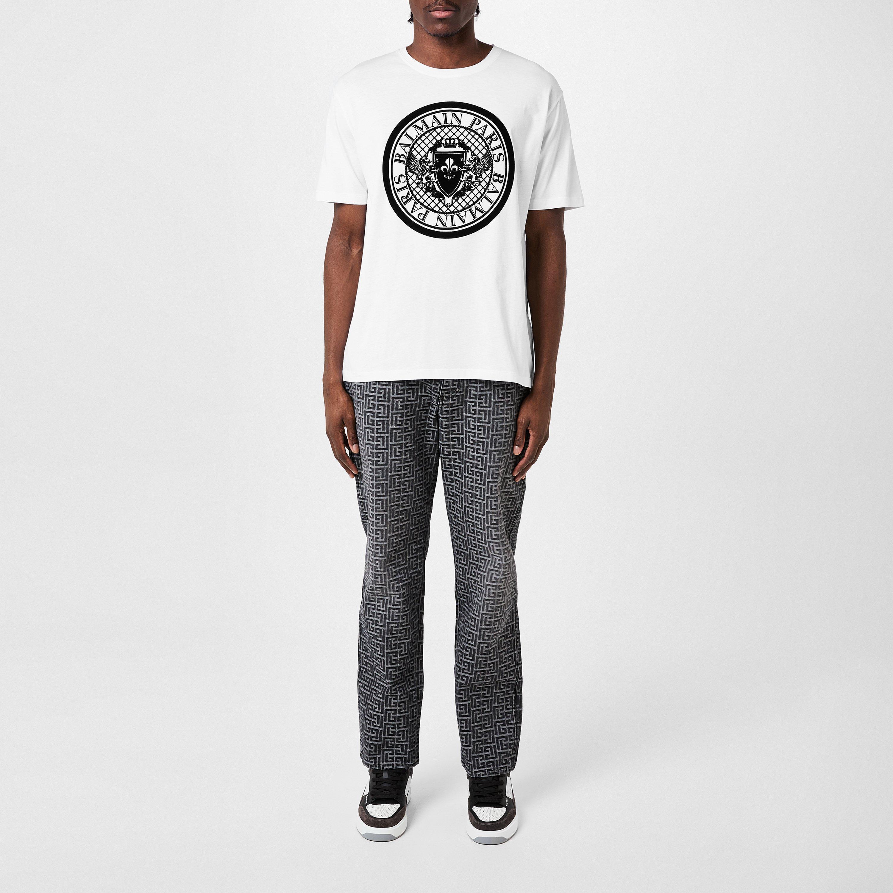 Blanc/Noir GAB - Balmain - Coin T Shirt - 4