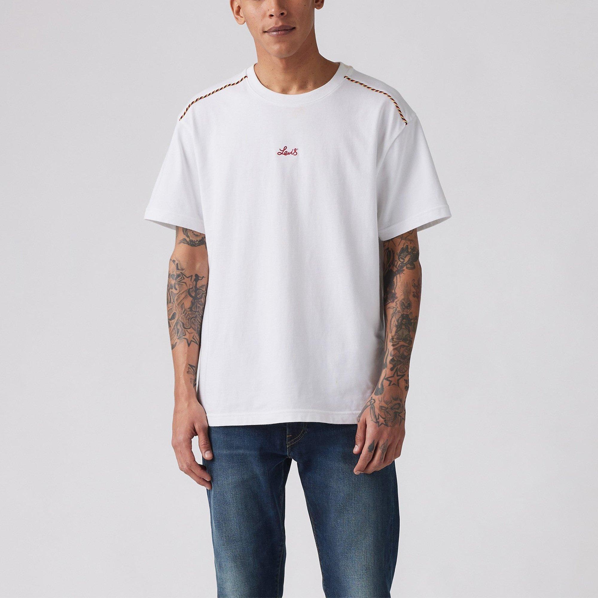 Bright White - Levis - Levis Mens Lunar New Year Piping T-Shirt - 2