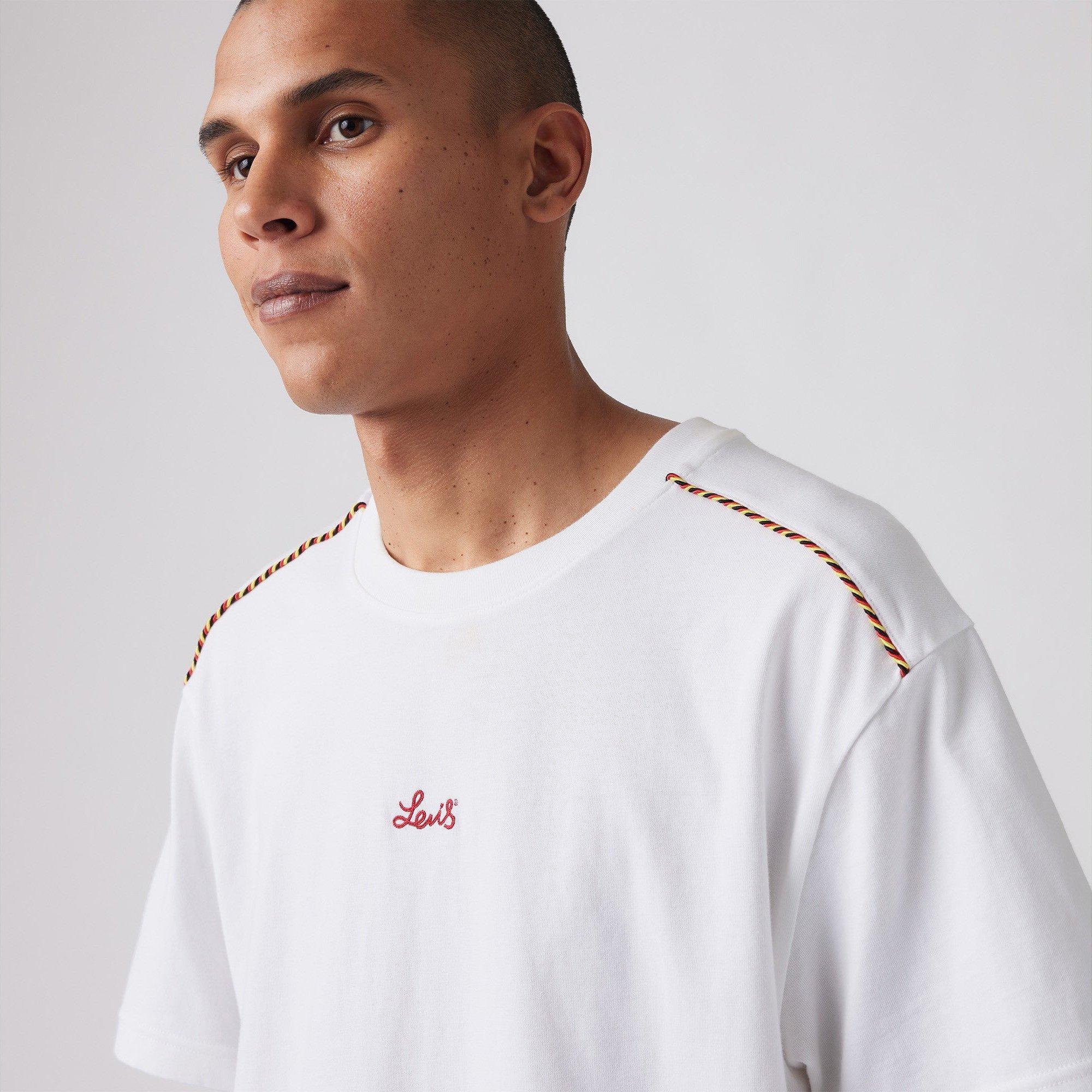 Bright White - Levis - Levis Mens Lunar New Year Piping T-Shirt - 4