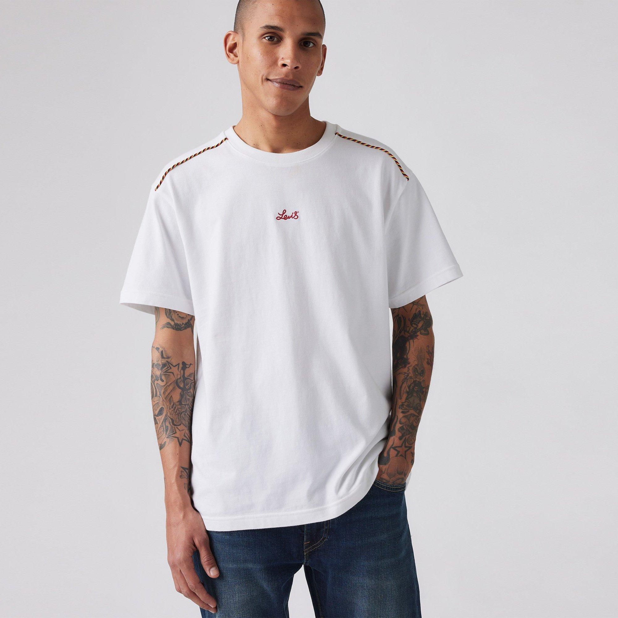 Bright White - Levis - Levis Mens Lunar New Year Piping T-Shirt - 6