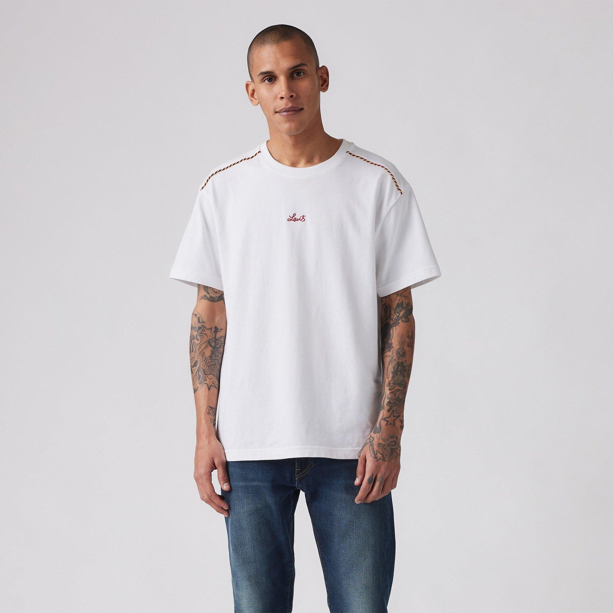 Bright White - Levis - Levis Mens Lunar New Year Piping T-Shirt - 7