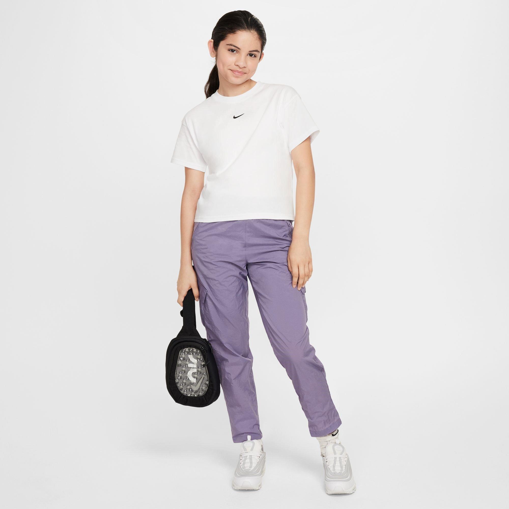 Hvid/Sort - Nike - Sportswear Big Kids' (Girls') T-Shirt - 4