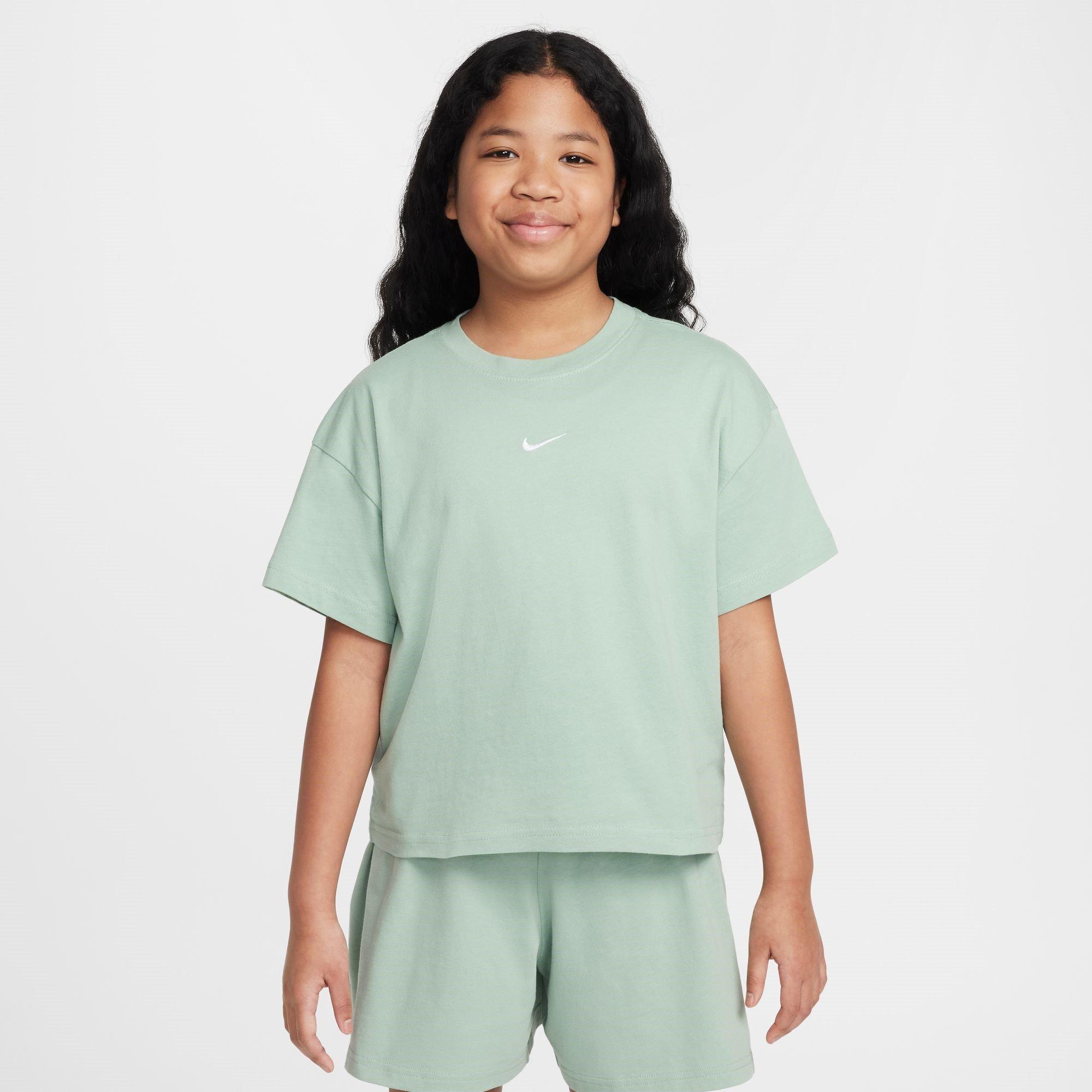 Nike Girls Sportswear Big Kids' (S') T-Shirt - Steam - 13 (XL)
