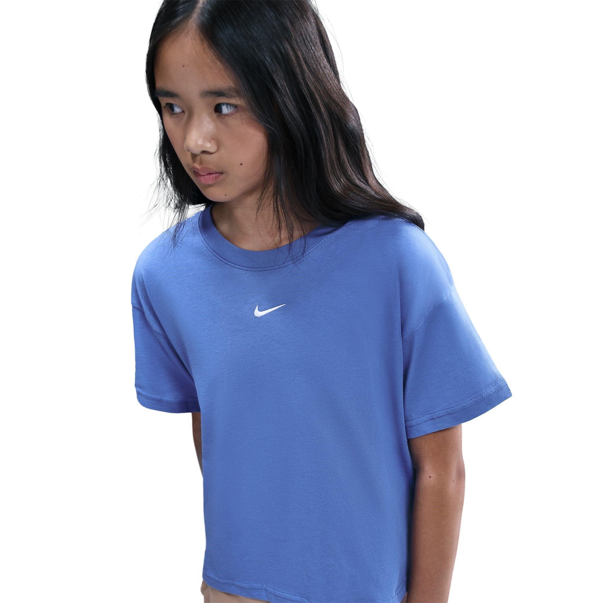 Nike  Blue Sportswear Big Kids' (Girls') T-Shirt - 13 (XL)