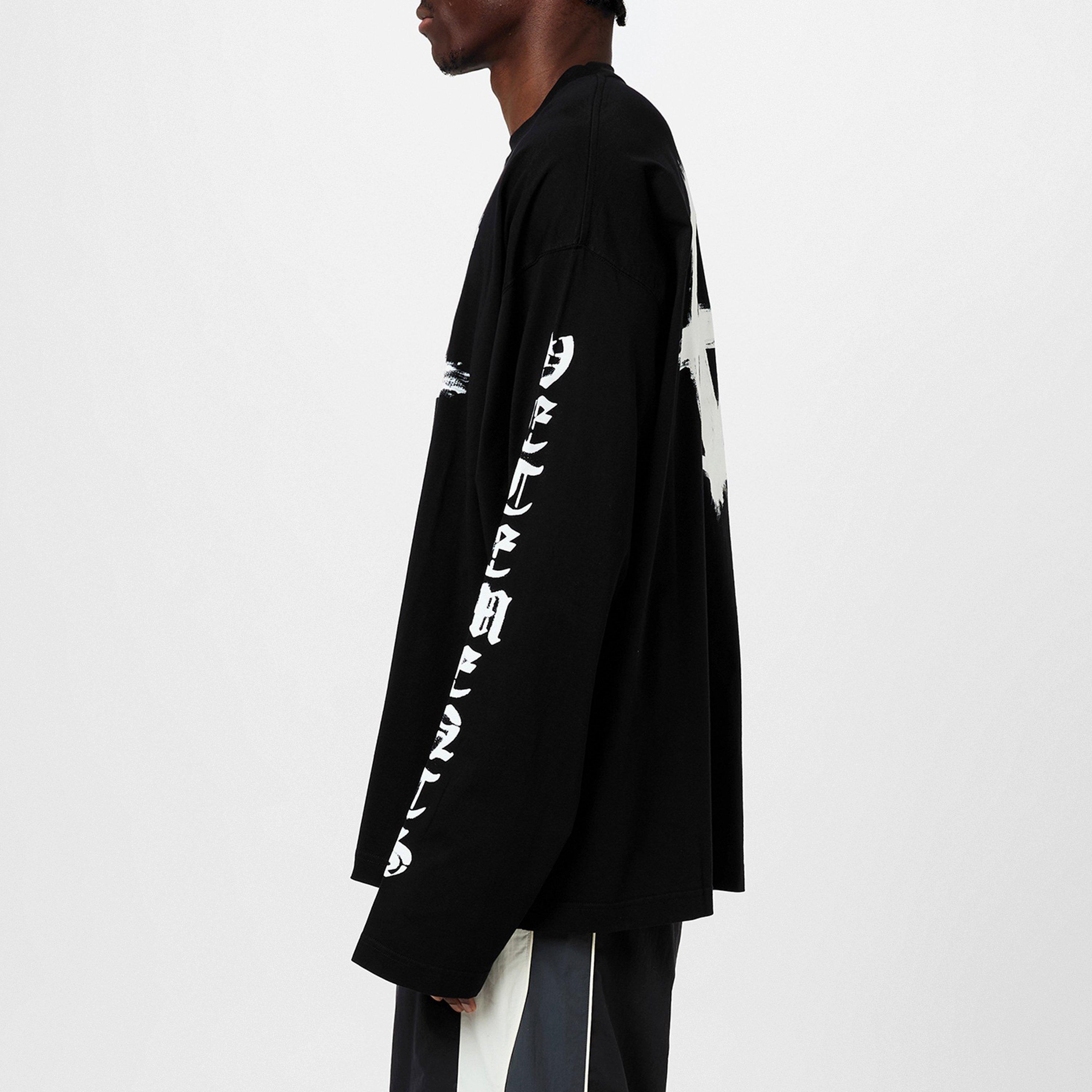 Blk/Wht - VETEMENTS - Double Anarchy Long Sleeve T-Shirt - 2