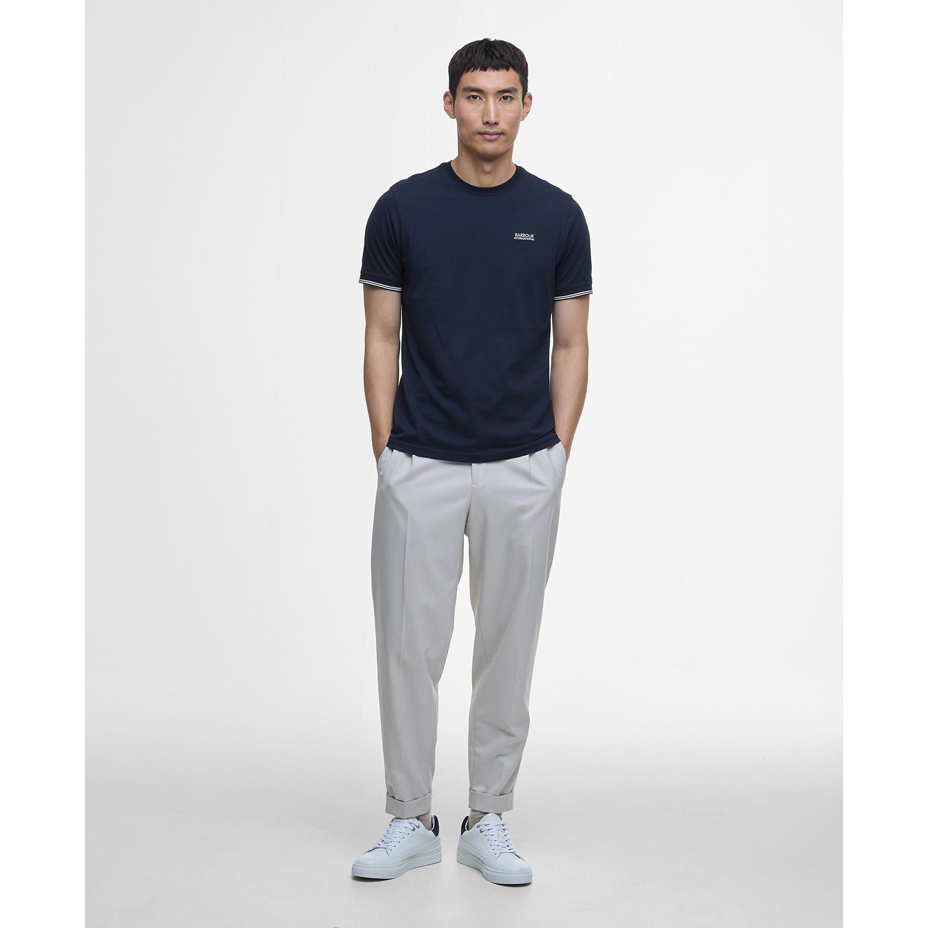 Navy NY91 - Barbour International - Philip Tipped T-shirt - 5