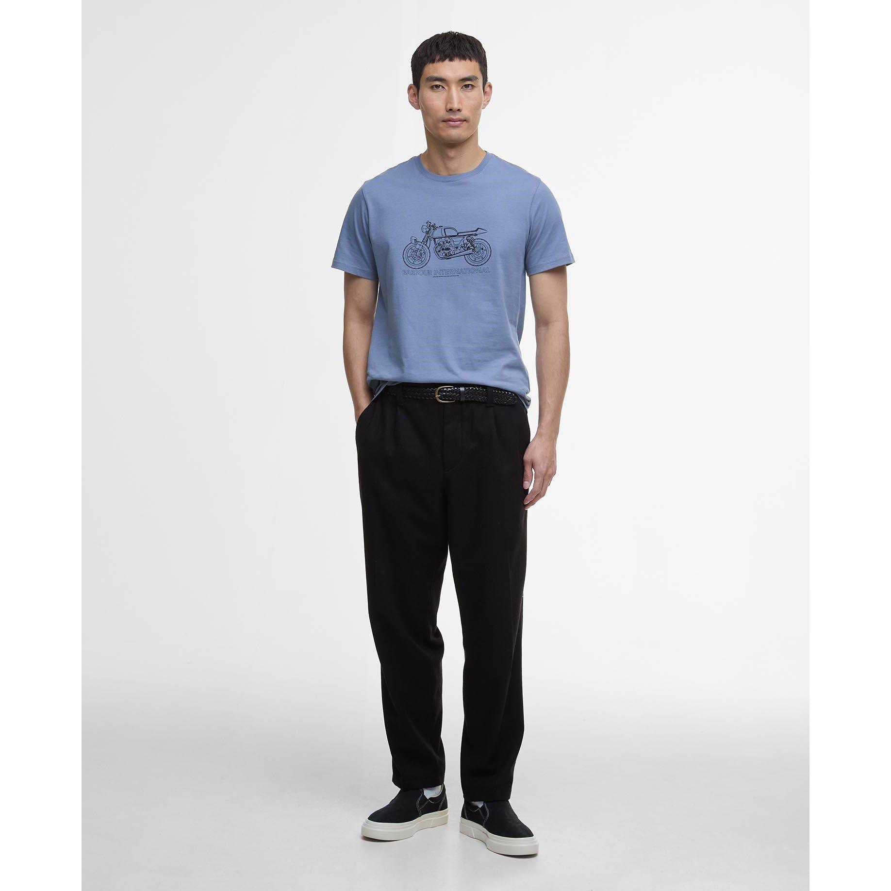 Washed Blue - Barbour International - Venture Graphic T-Shirt - 3