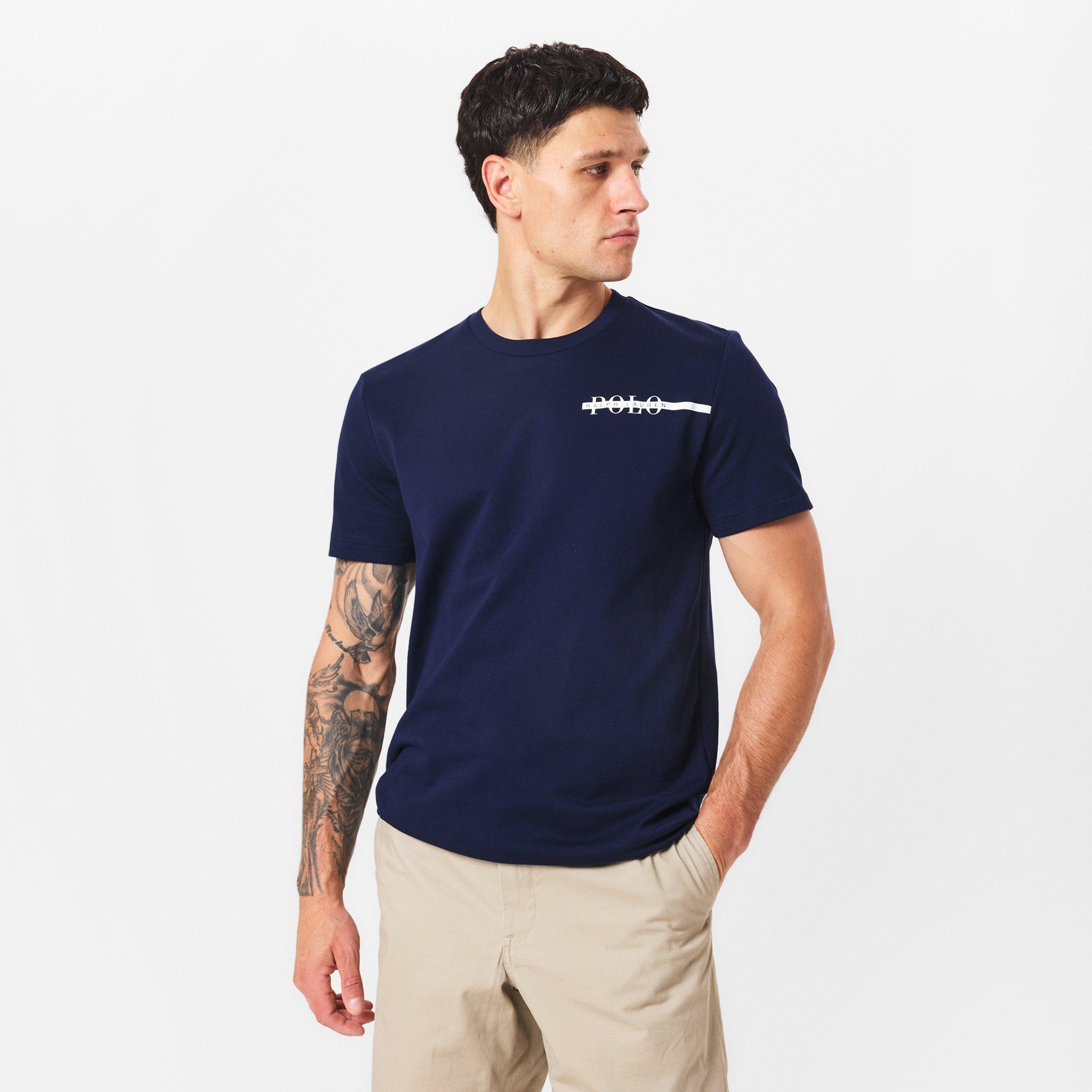 Navy - Polo Ralph Lauren - Men's Block Logo Regular Fit T-Shirt - 3