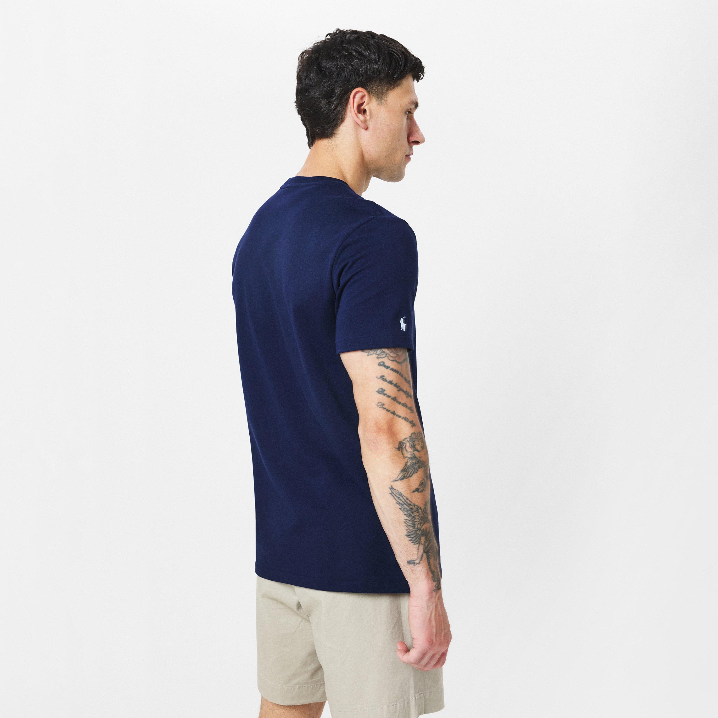 Navy - Polo Ralph Lauren - Men's Block Logo Regular Fit T-Shirt - 4