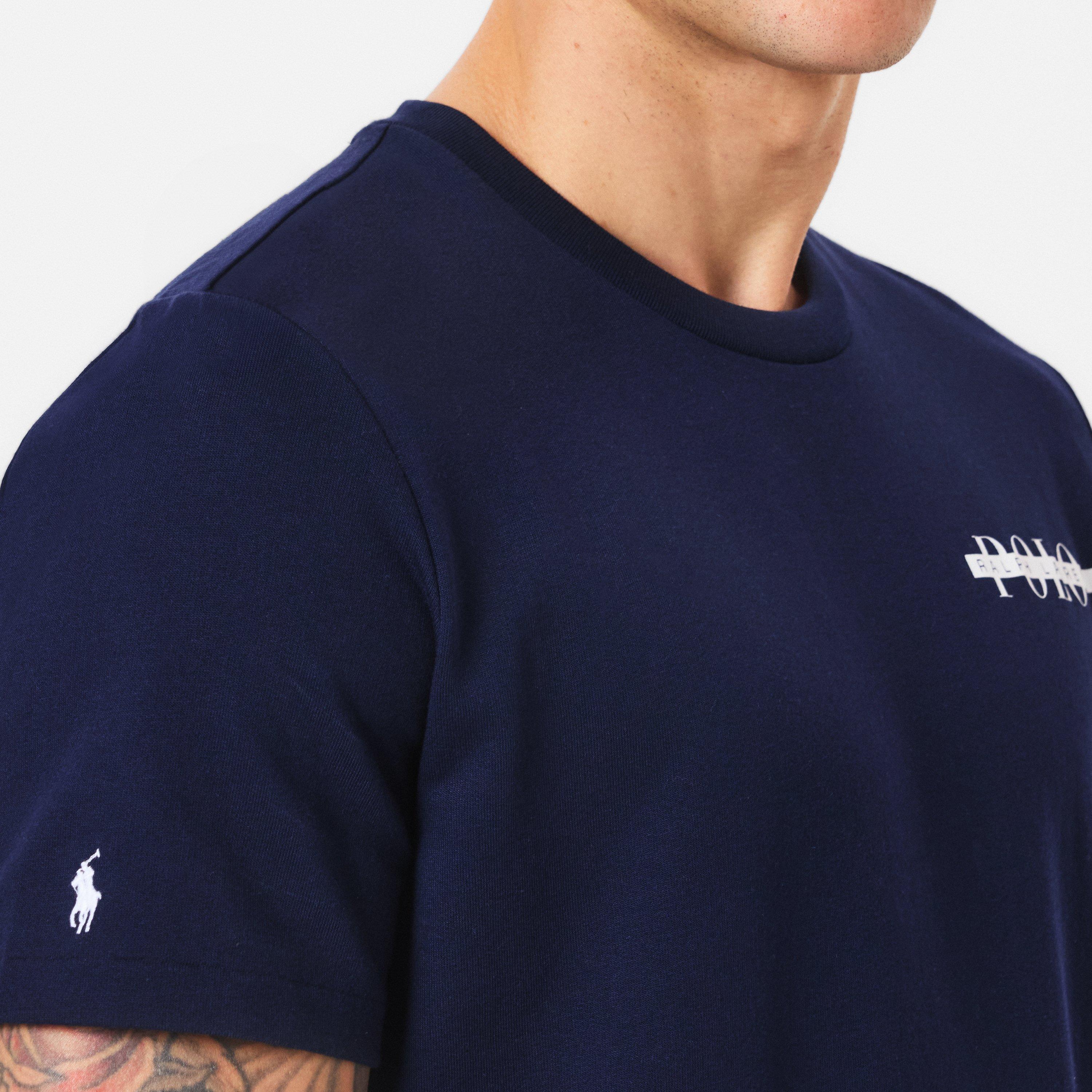 Navy - Polo Ralph Lauren - Men's Block Logo Regular Fit T-Shirt - 5