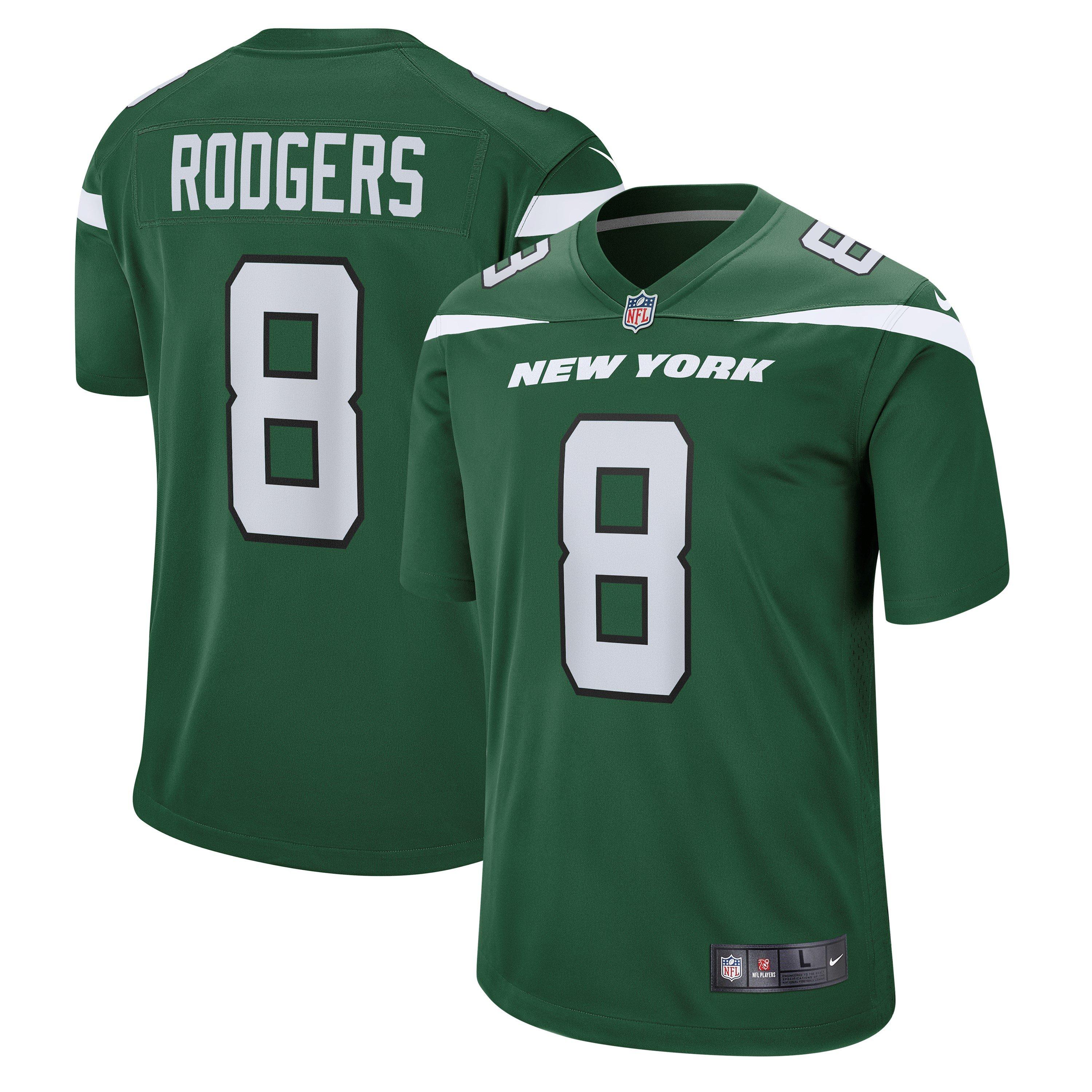 Aaron Rodgers 8 - Nike - New York Jets Game Shirt Mens - 3
