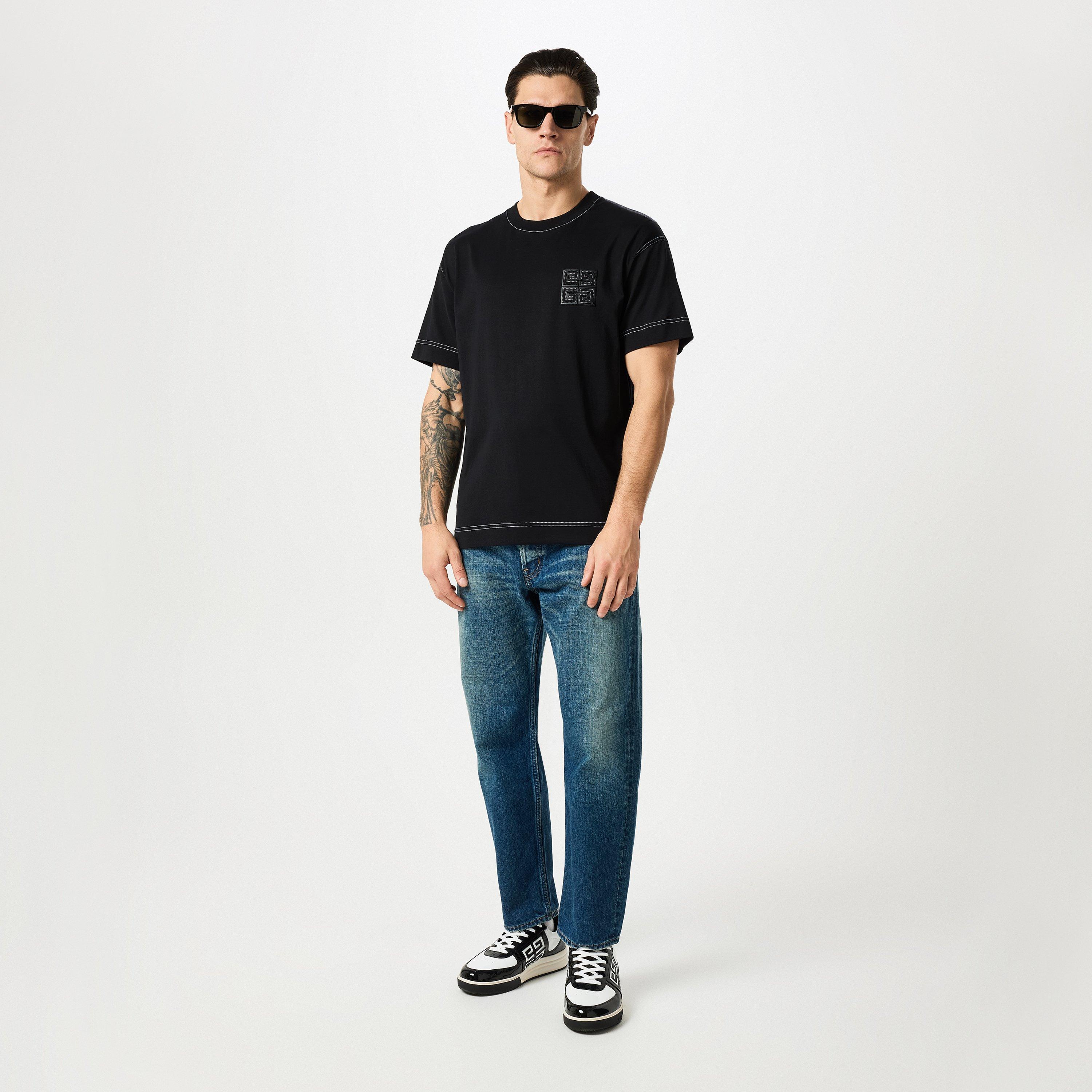 Black - GIVENCHY - Men's Boxy T-Shirt - 4
