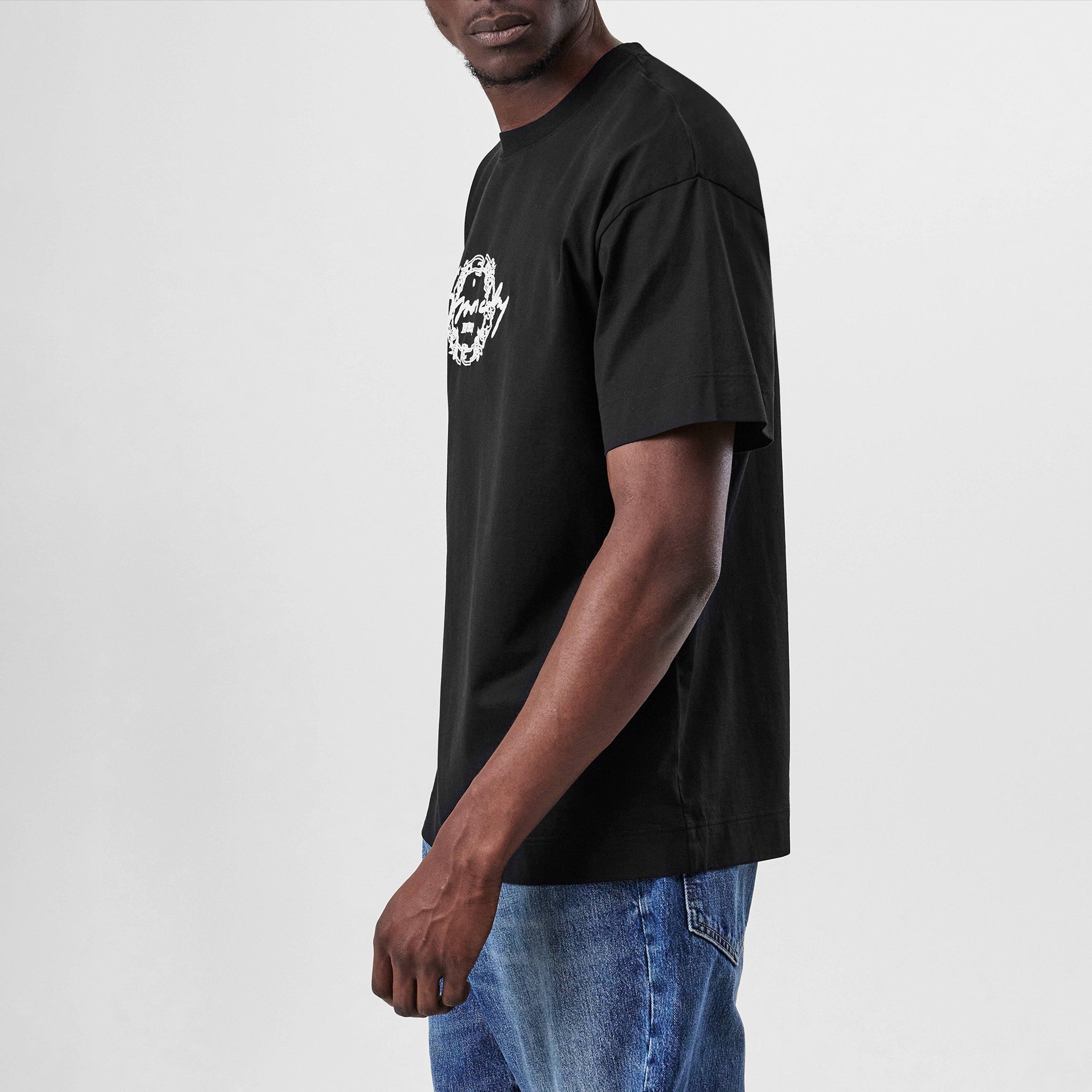 Black - GIVENCHY - Men's Medallion Logo Regular Fit T-Shirt - 2