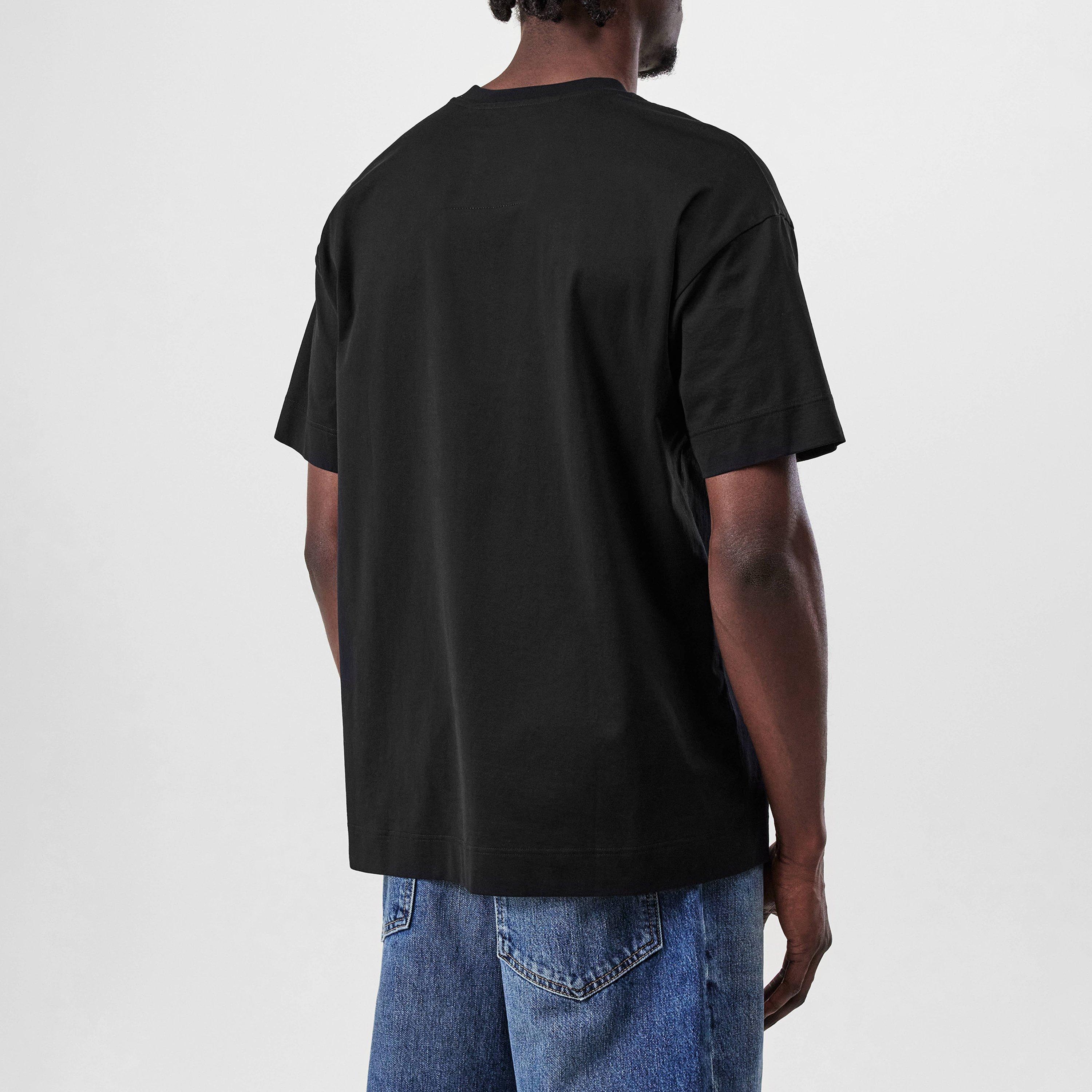 Black - GIVENCHY - Men's Medallion Logo Regular Fit T-Shirt - 3