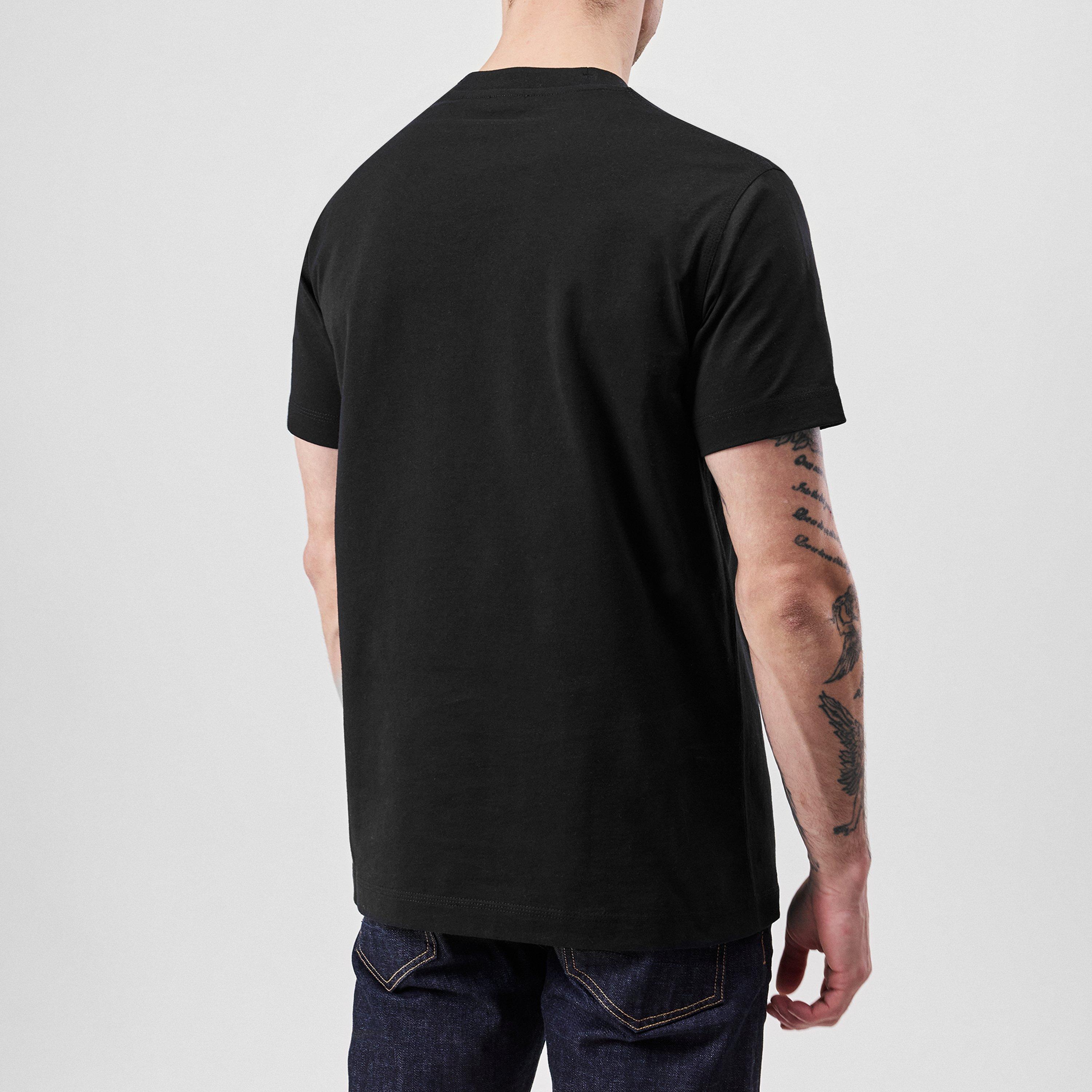Black - Burberry - Check Tab T-Shirt - 3