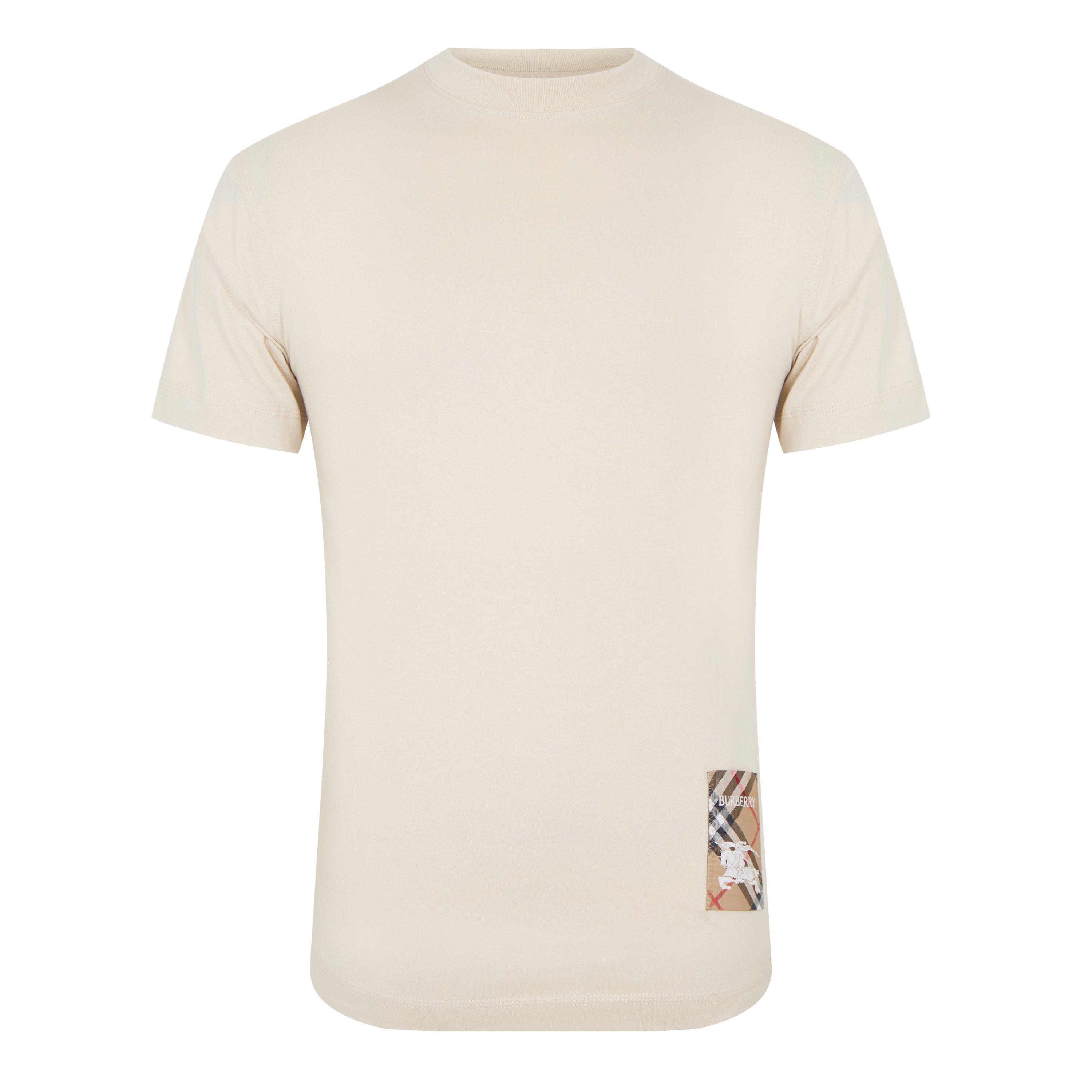 Burberry Check Tab T-Shirt - Nutmeg - S