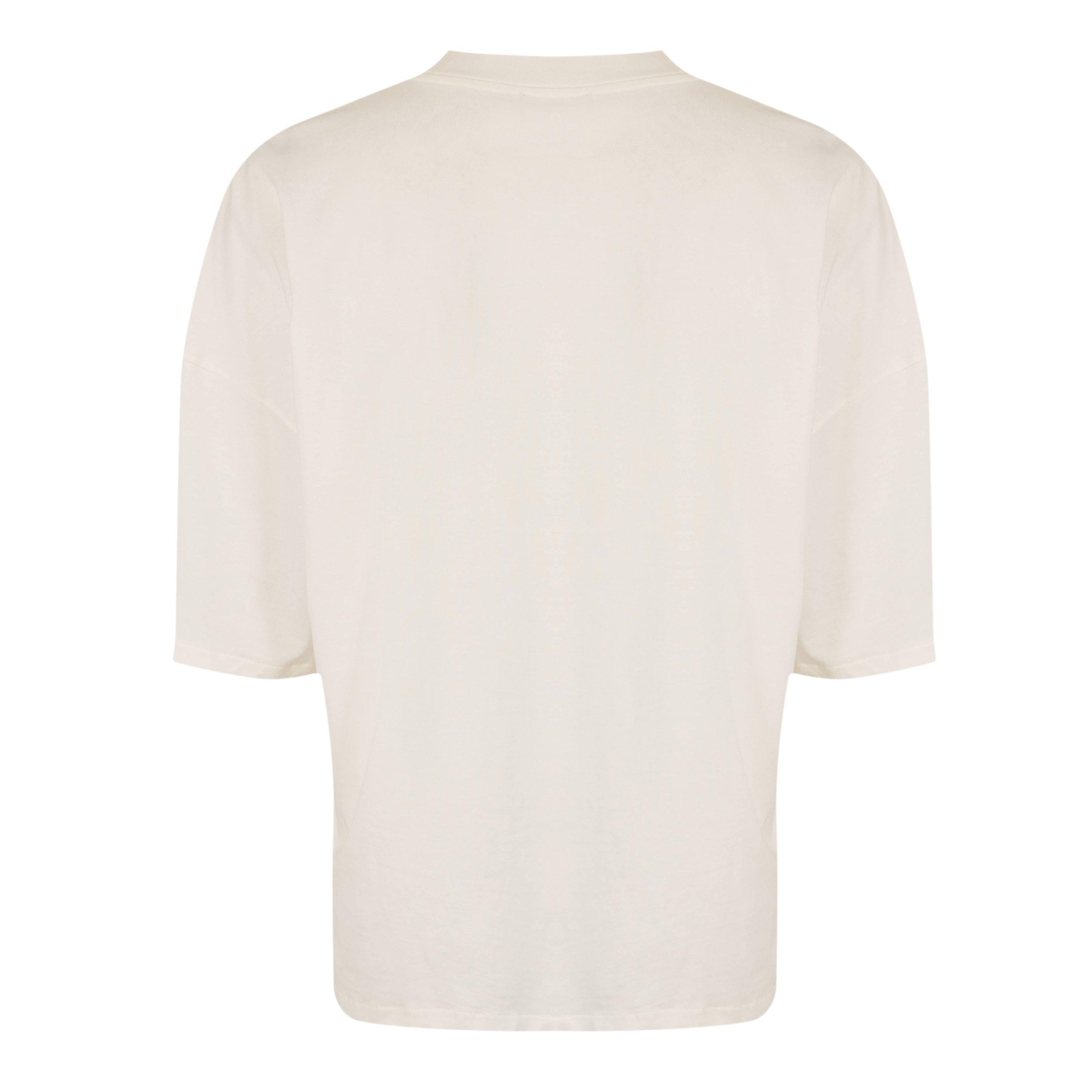 Flat White - Represent - Men's Initial Short Sleeve Crew Neck Oversized T-Shirt - 2