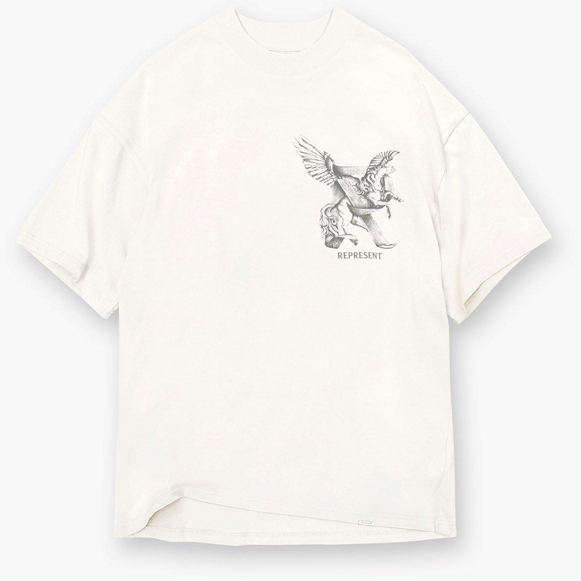 Flat White - Represent - Unisex Rep Elegance Oversized Fit T-Shirt - 1