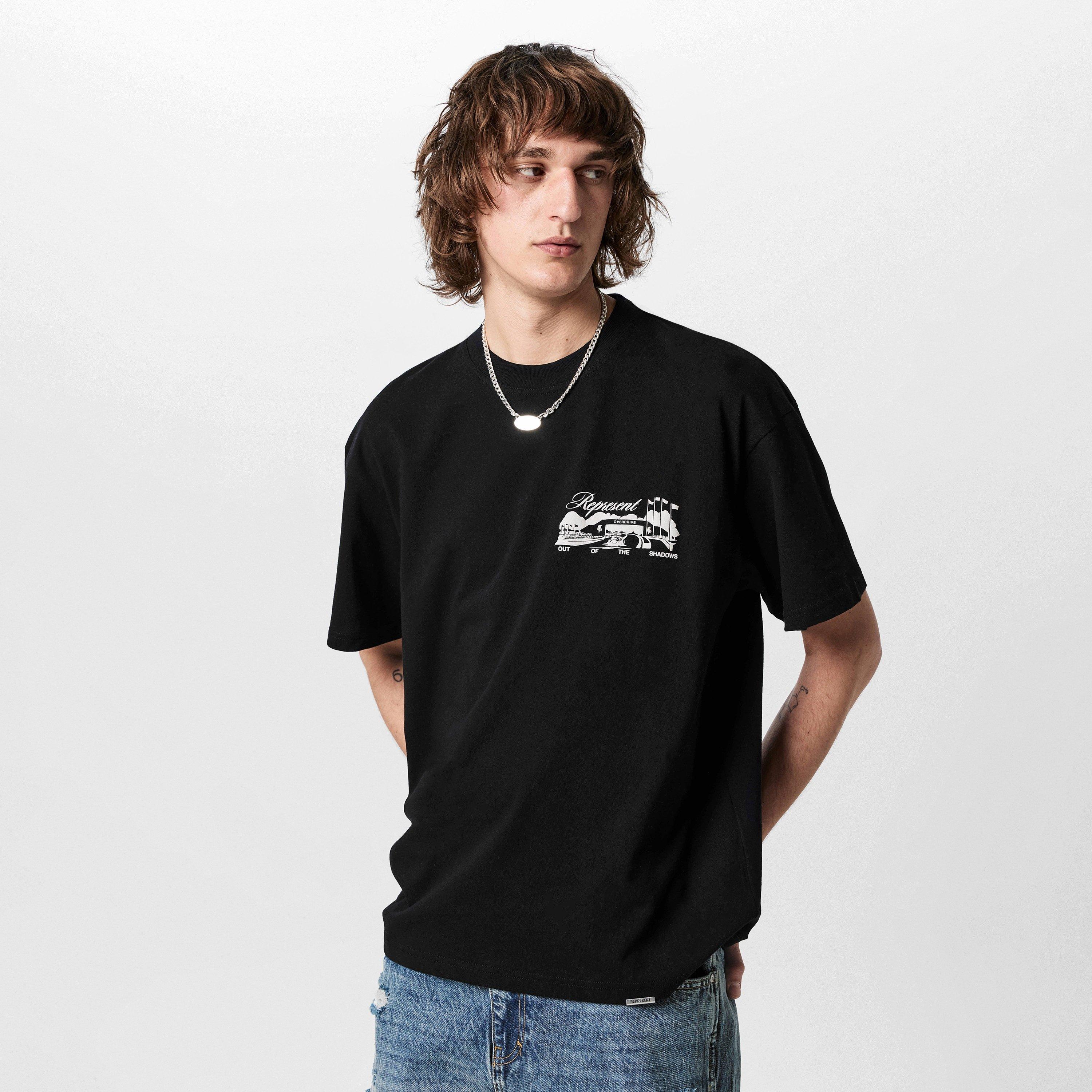 Jet Black - Represent - Men's Raceway Vintage Motorsport T-Shirt - 3