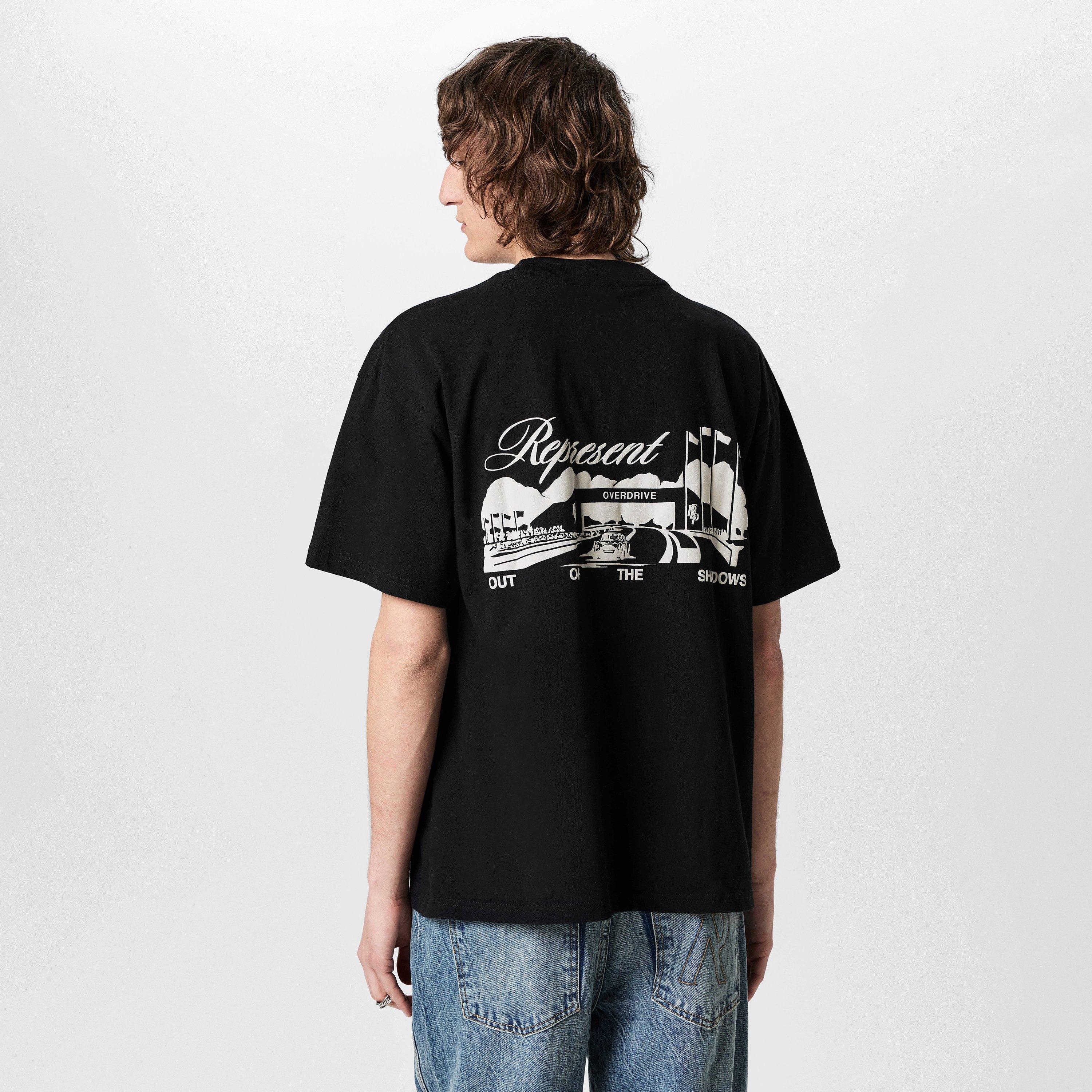 Jet Black - Represent - Men's Raceway Vintage Motorsport T-Shirt - 4