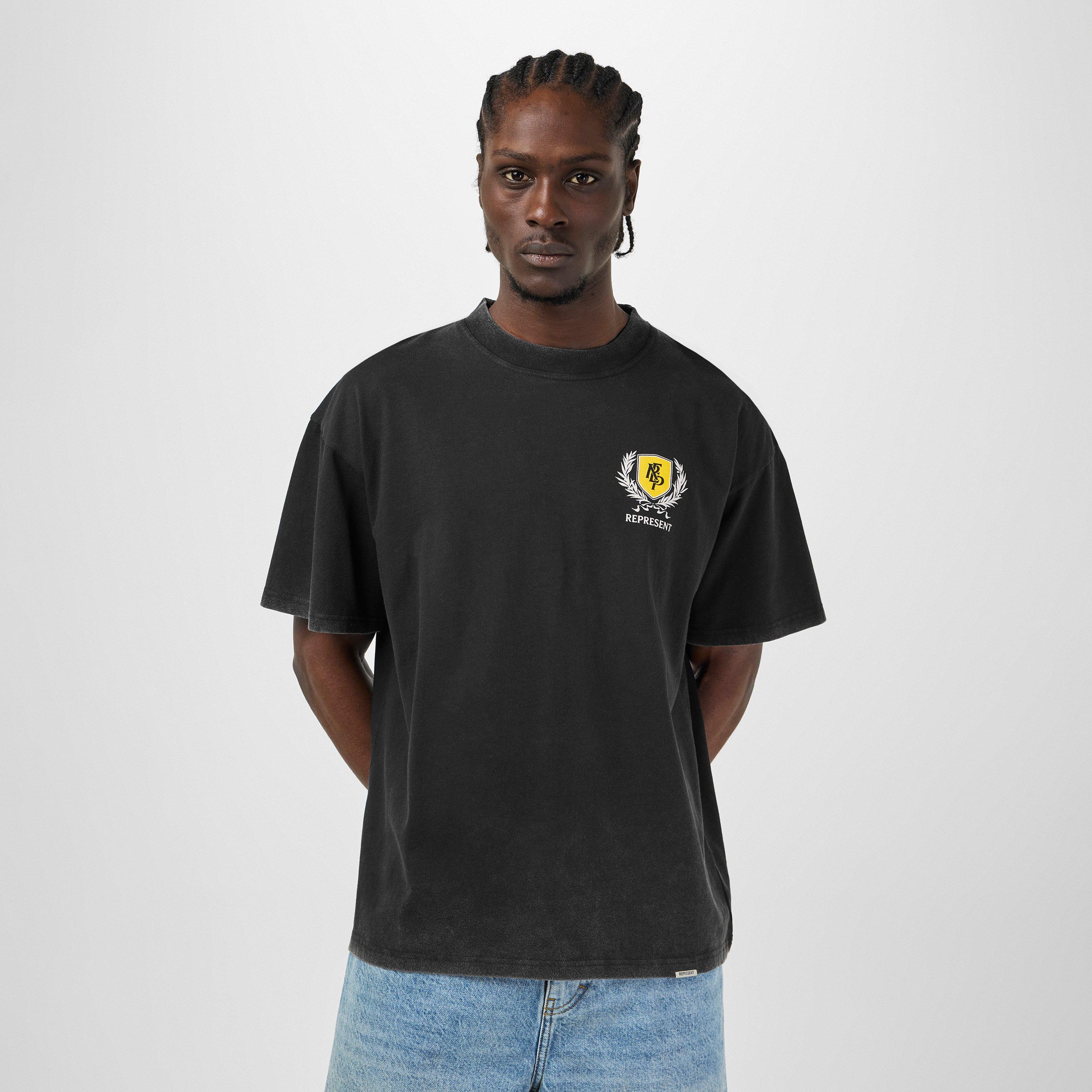 Vintage Black - Represent - Men's Rep Crest T-Shirt, Striking Graphic Print - 3