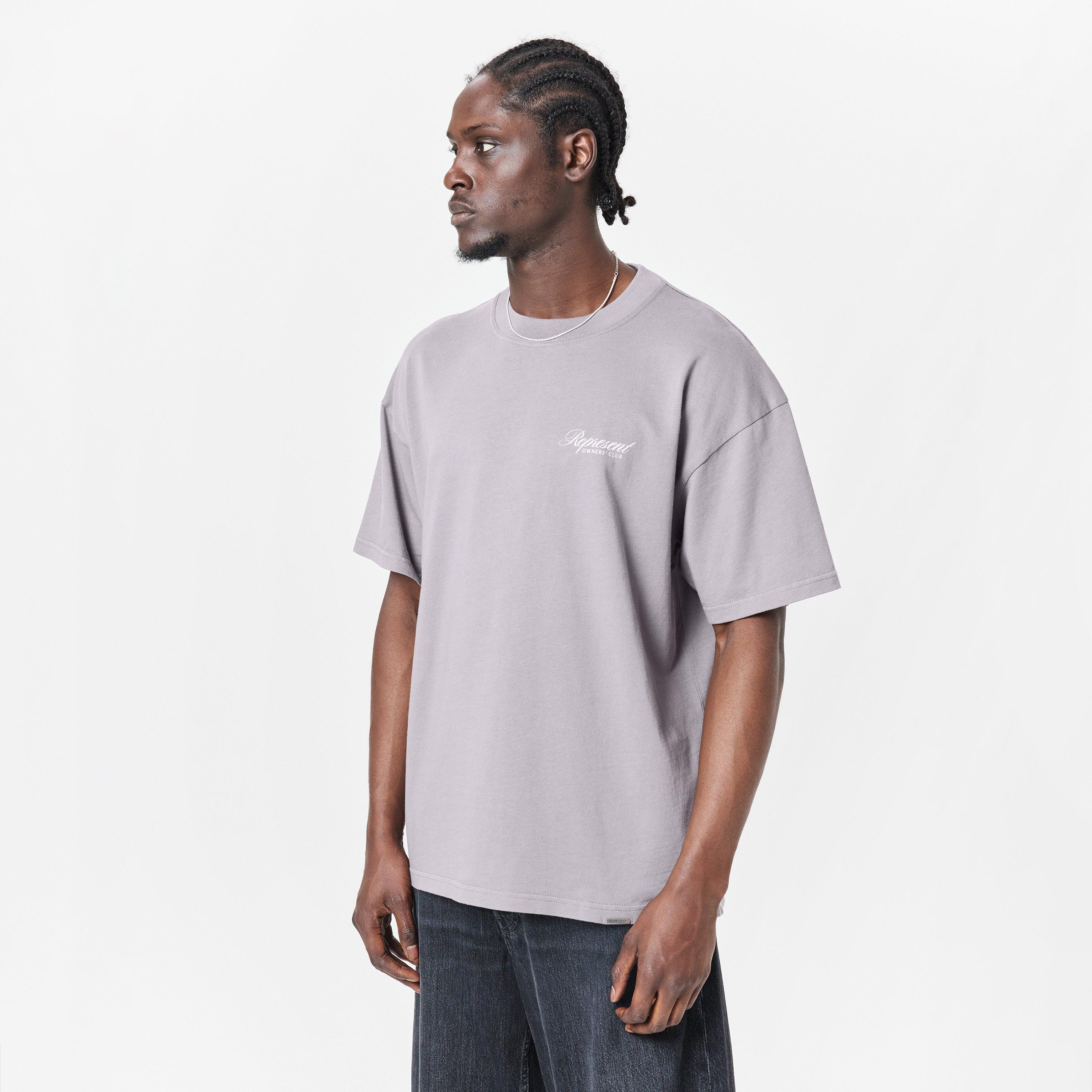 Slate - Represent - Men's Owners Club Script Oversized T-Shirt - 3