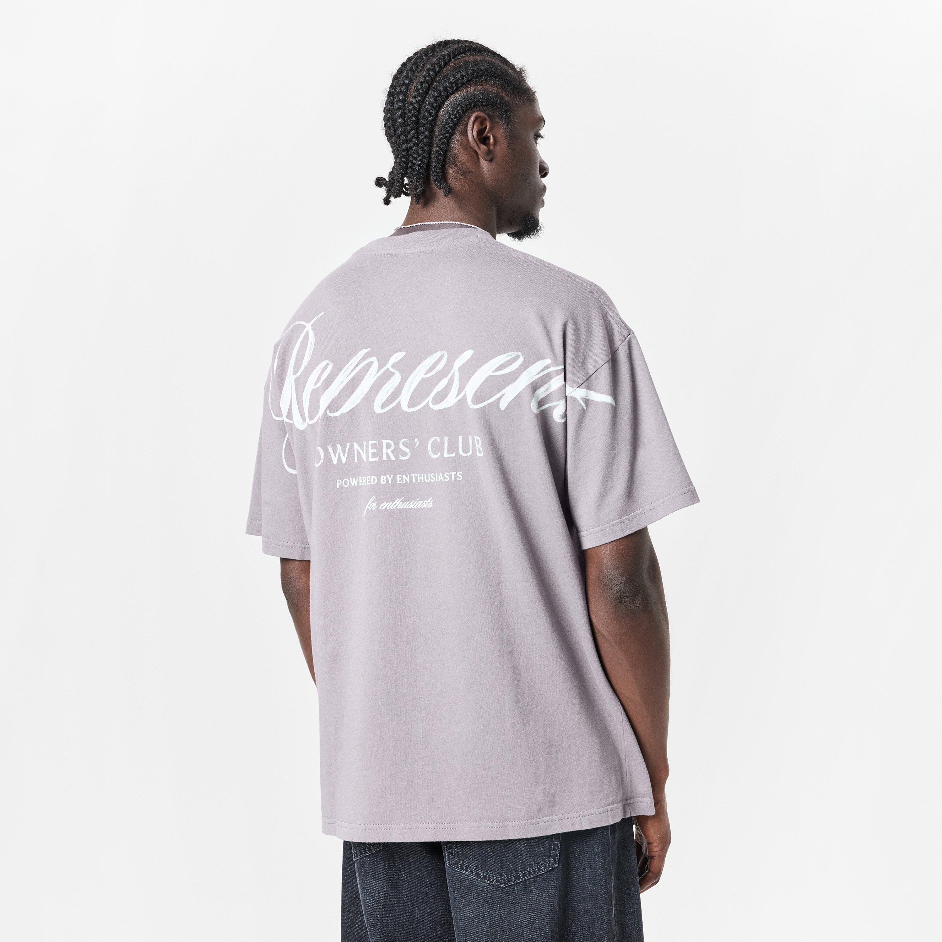 Slate - Represent - Men's Owners Club Script Oversized T-Shirt - 4