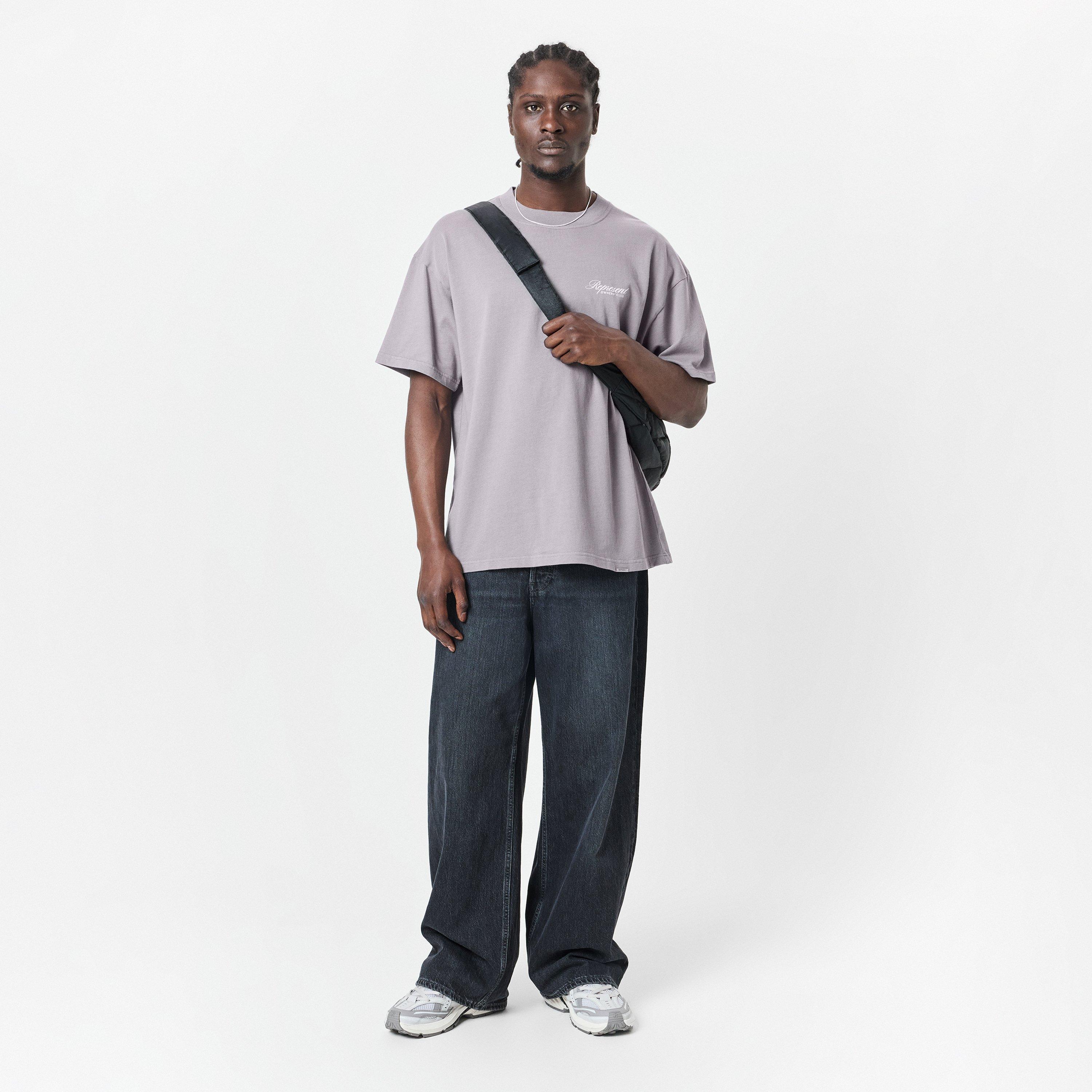 Slate - Represent - Men's Owners Club Script Oversized T-Shirt - 6