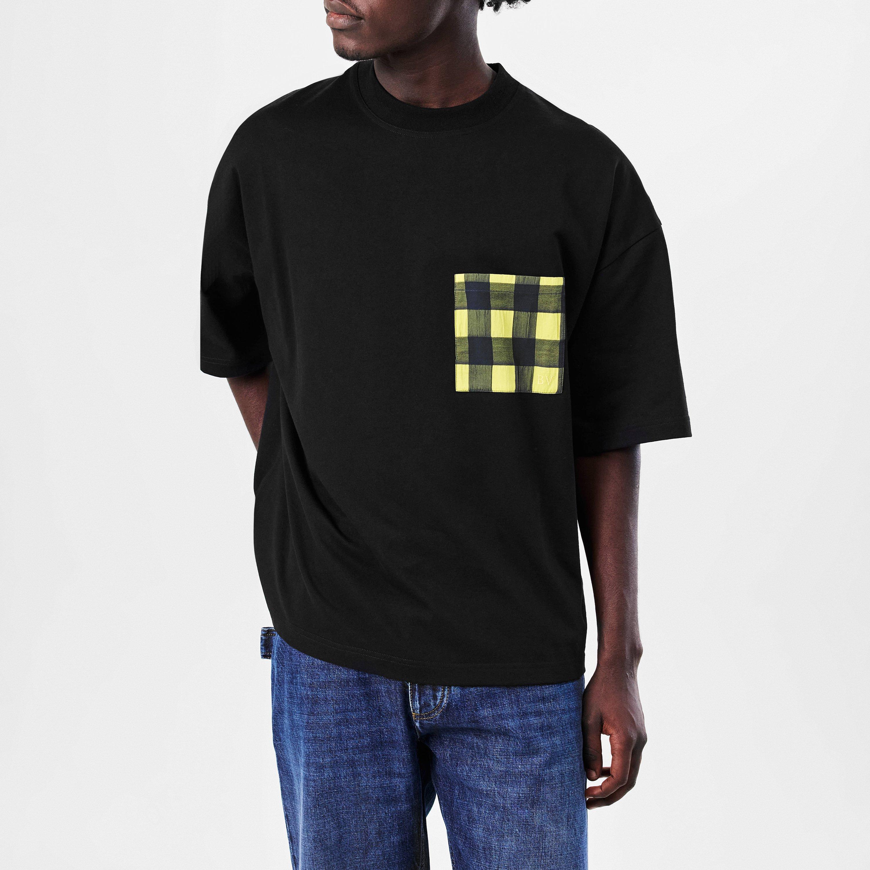 Black - Bottega Veneta - Check Panel T-Shirt - 3