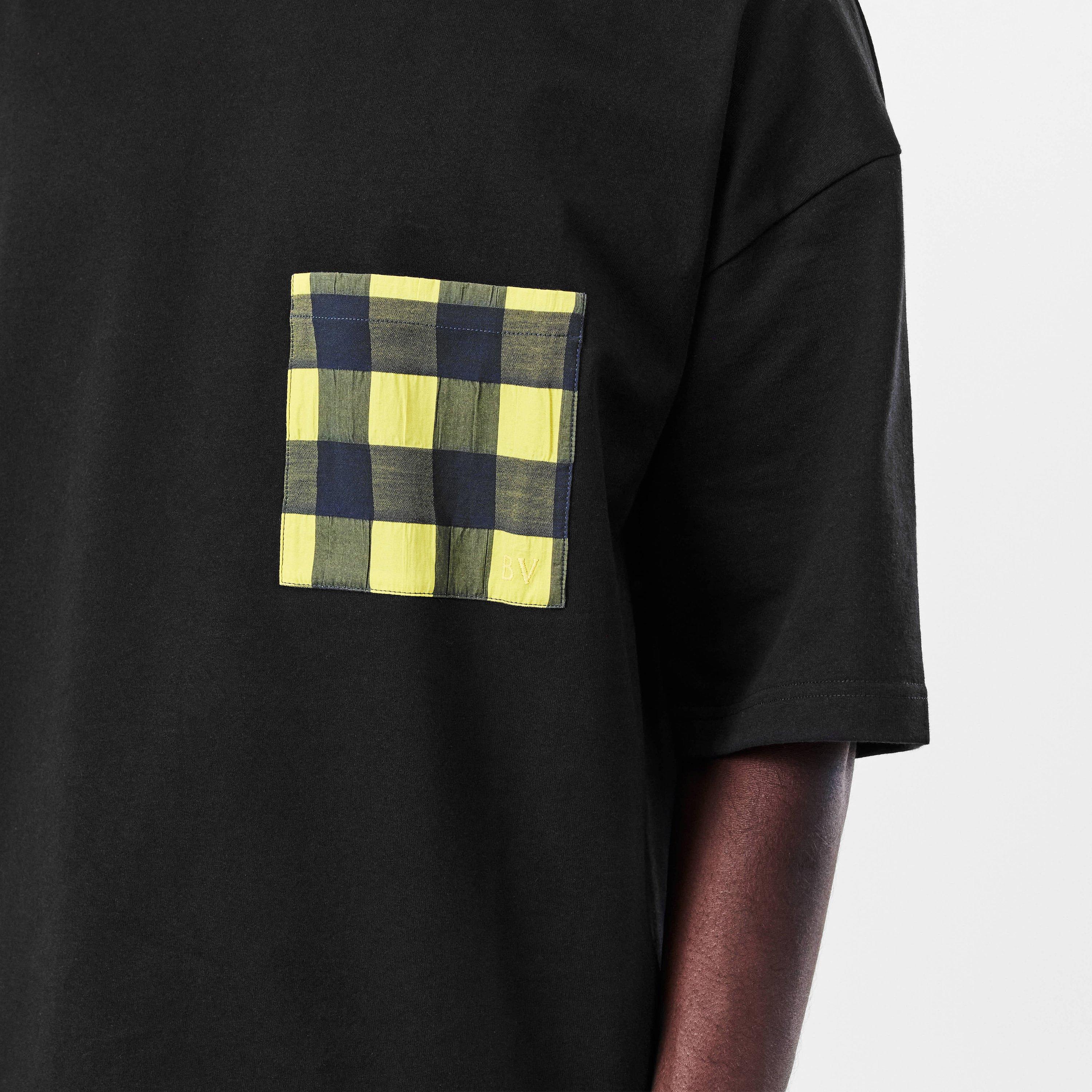 Black - Bottega Veneta - Check Panel T-Shirt - 5