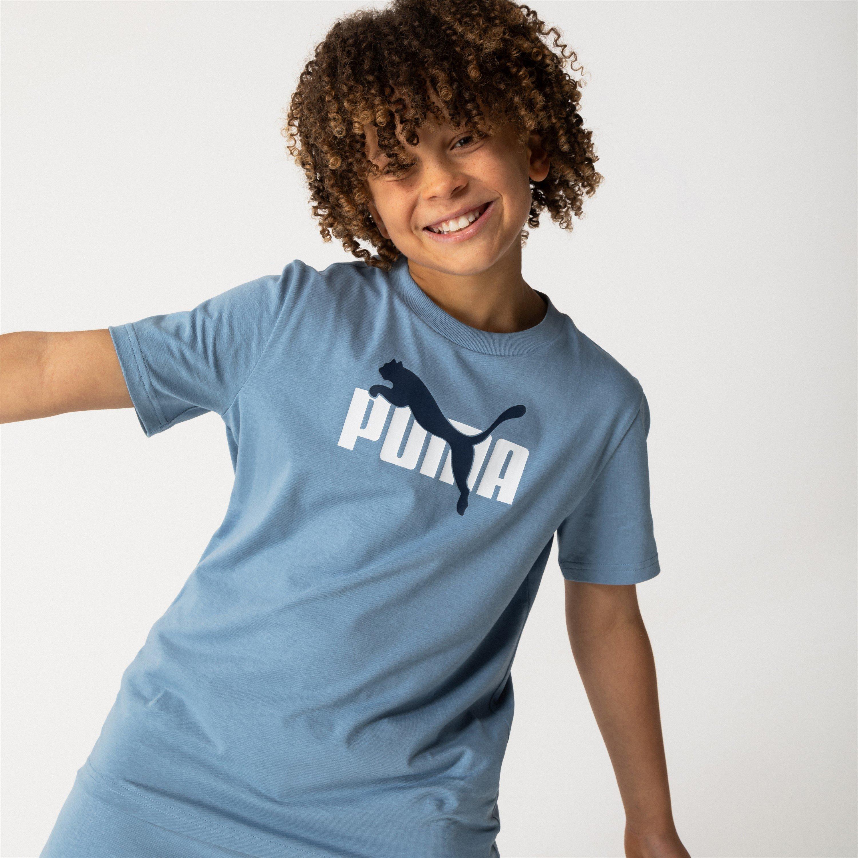 Zen Blue - Puma - Kids' Essentials Graphic Regular Fit T-Shirt - 1