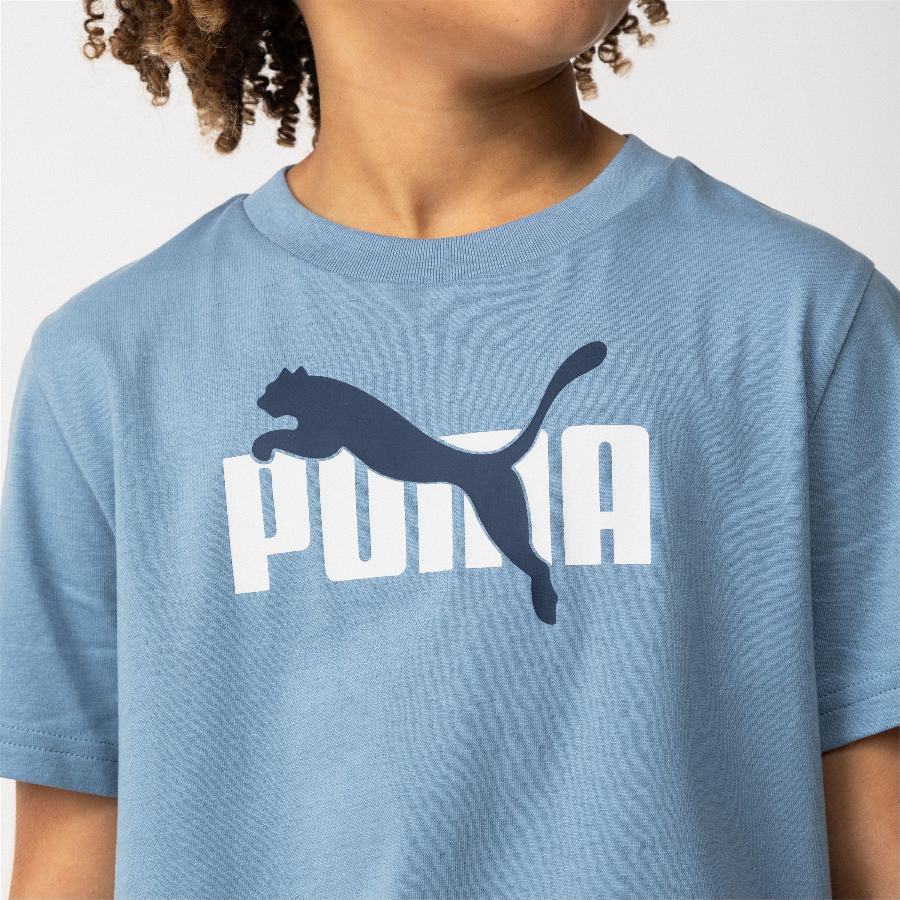 Zen Blå - Puma - Essentials Graphic Regular Fit T-Shirt - 3