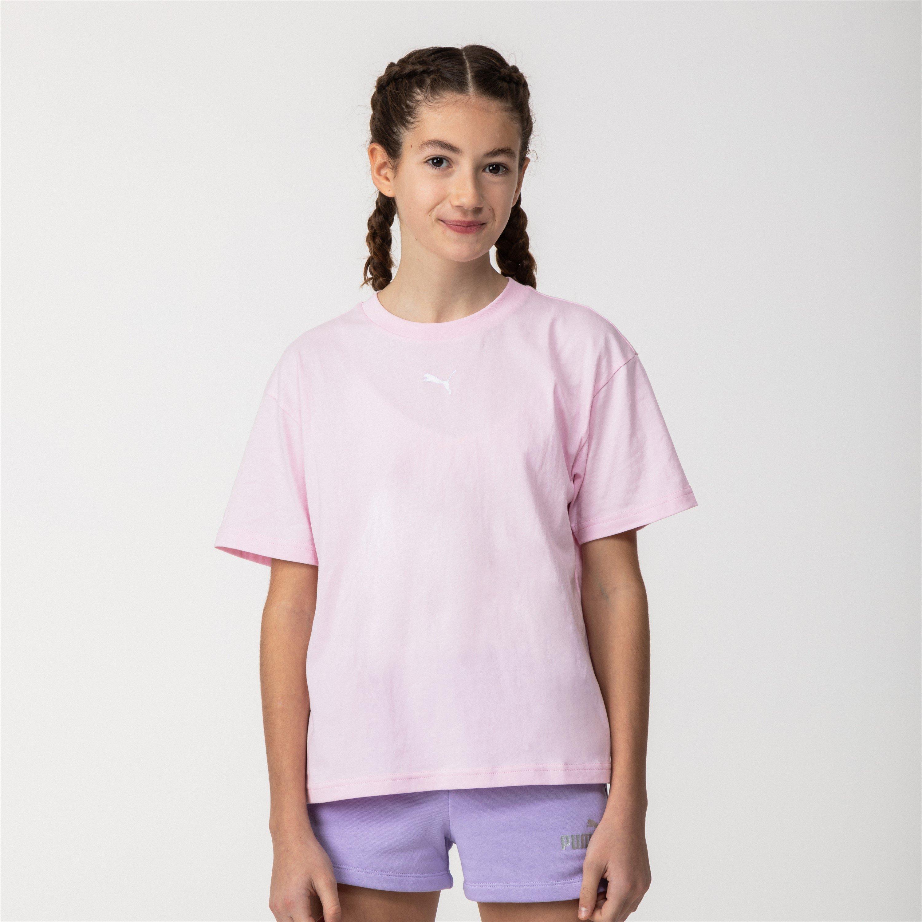 Roze Geborduurde Kat - Puma - Essentials Regular Fit T-Shirt - 2