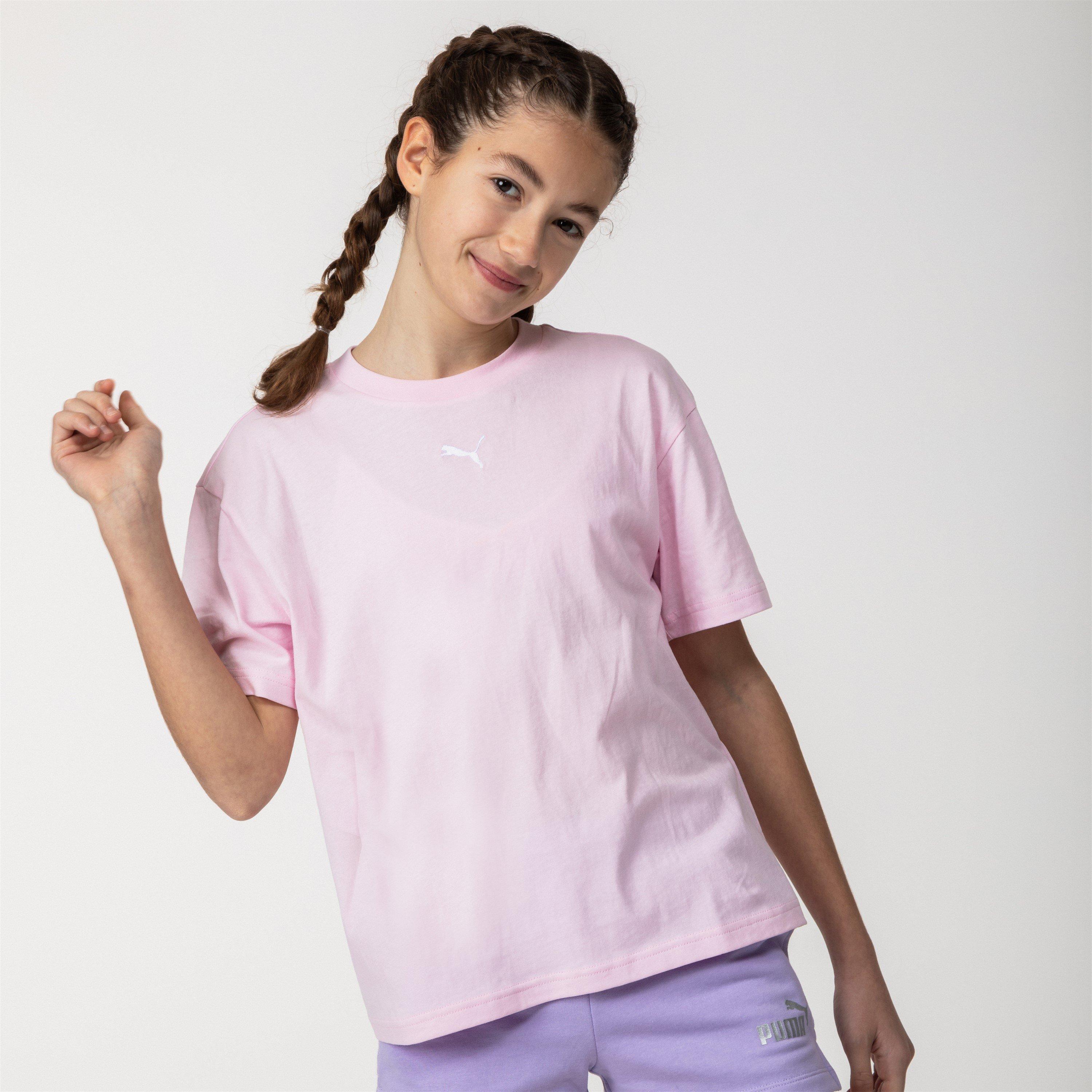 Roze Geborduurde Kat - Puma - Essentials Regular Fit T-Shirt - 5