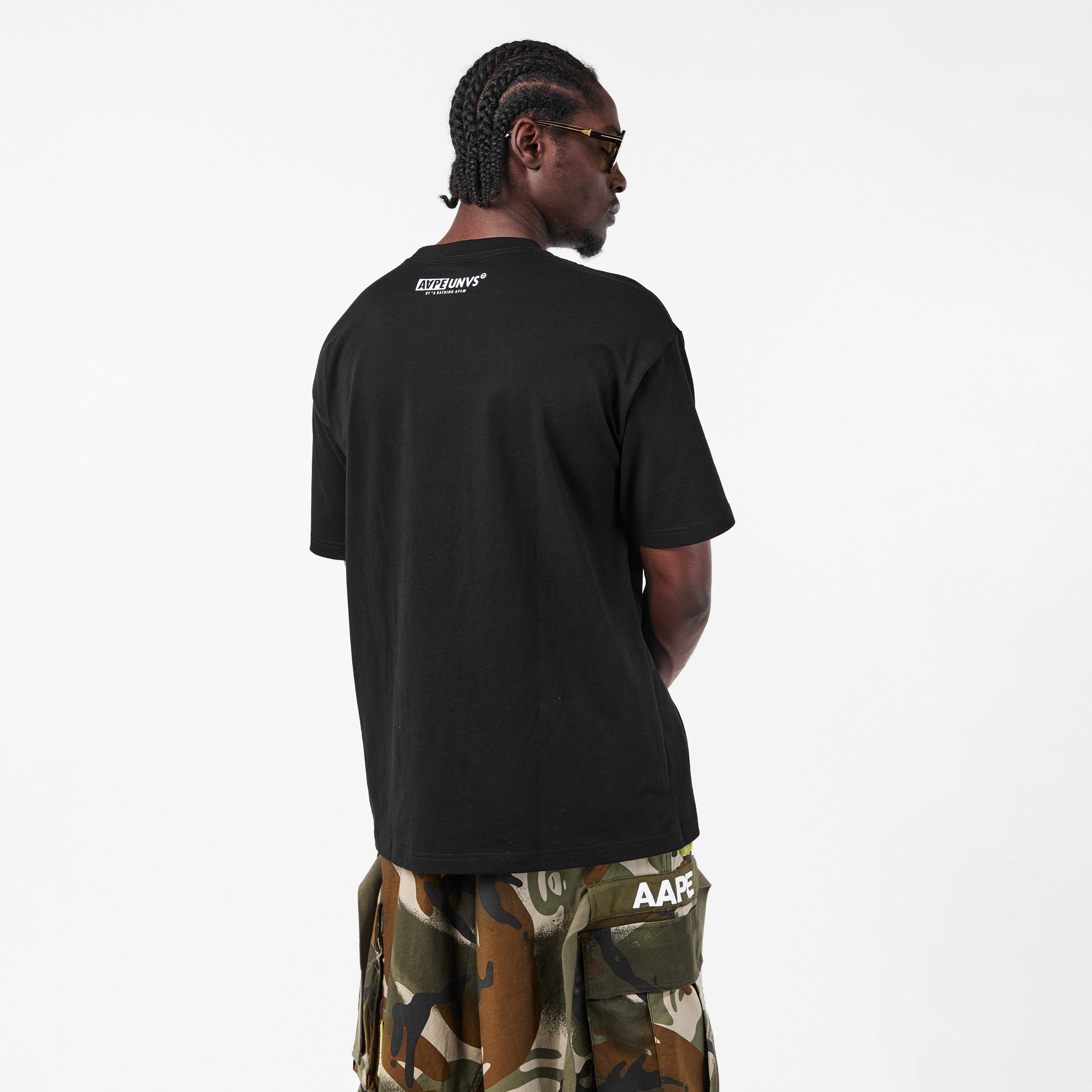Black - AAPE - Men's Moon Face Oversized T-Shirt - 4