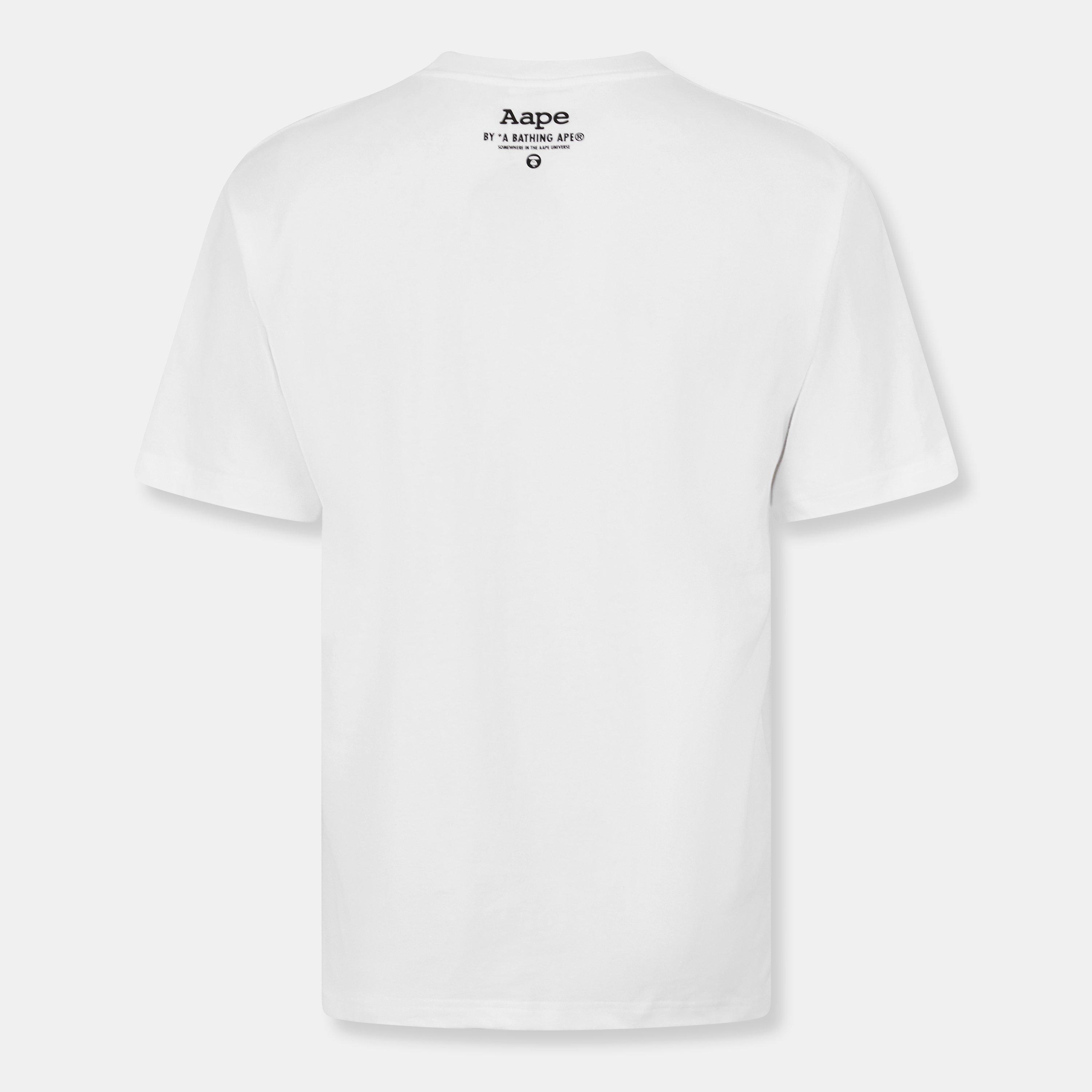 White - AAPE - Men's OG Moon Face Oversized T-Shirt - 2