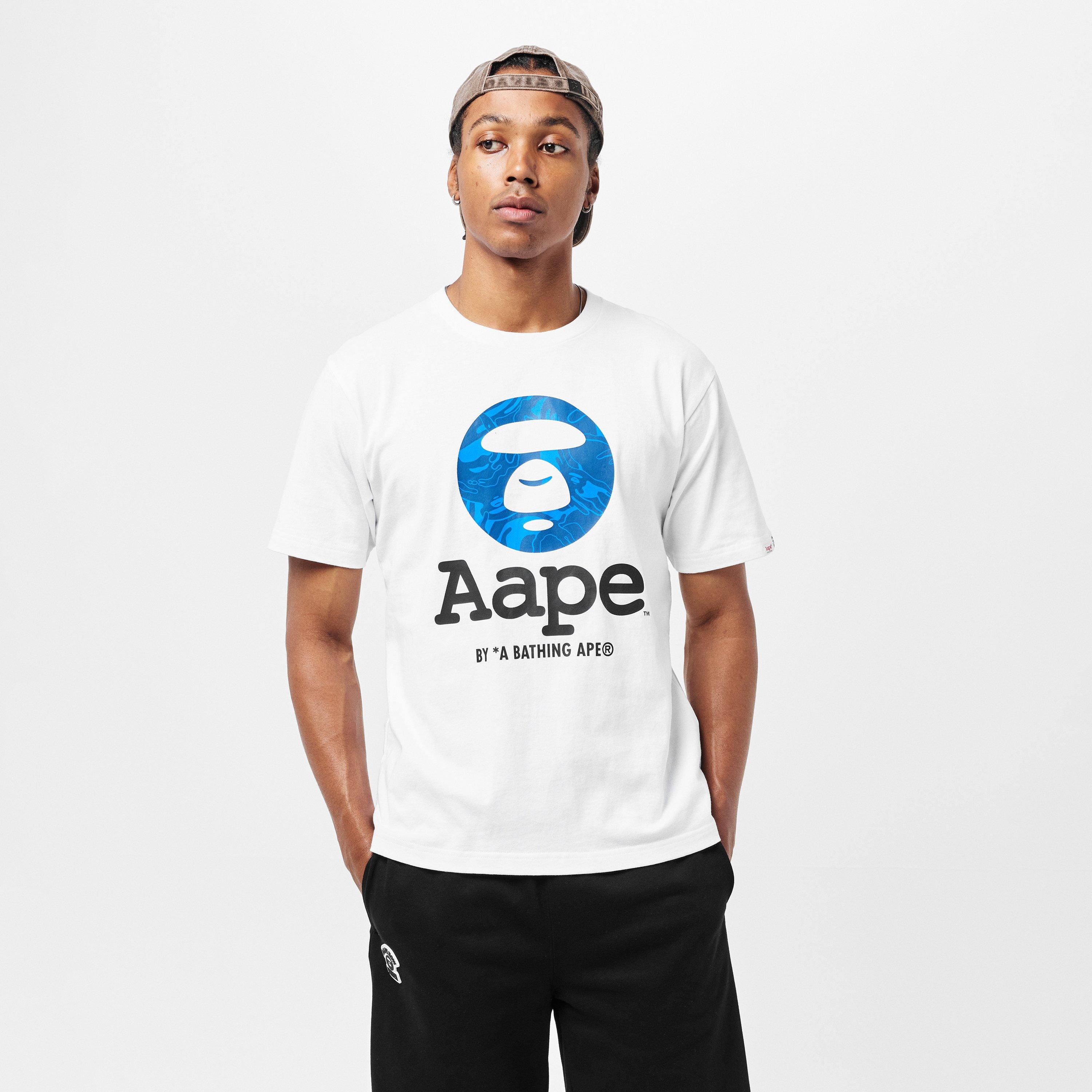 White - AAPE - Men's OG Moon Face Oversized T-Shirt - 3