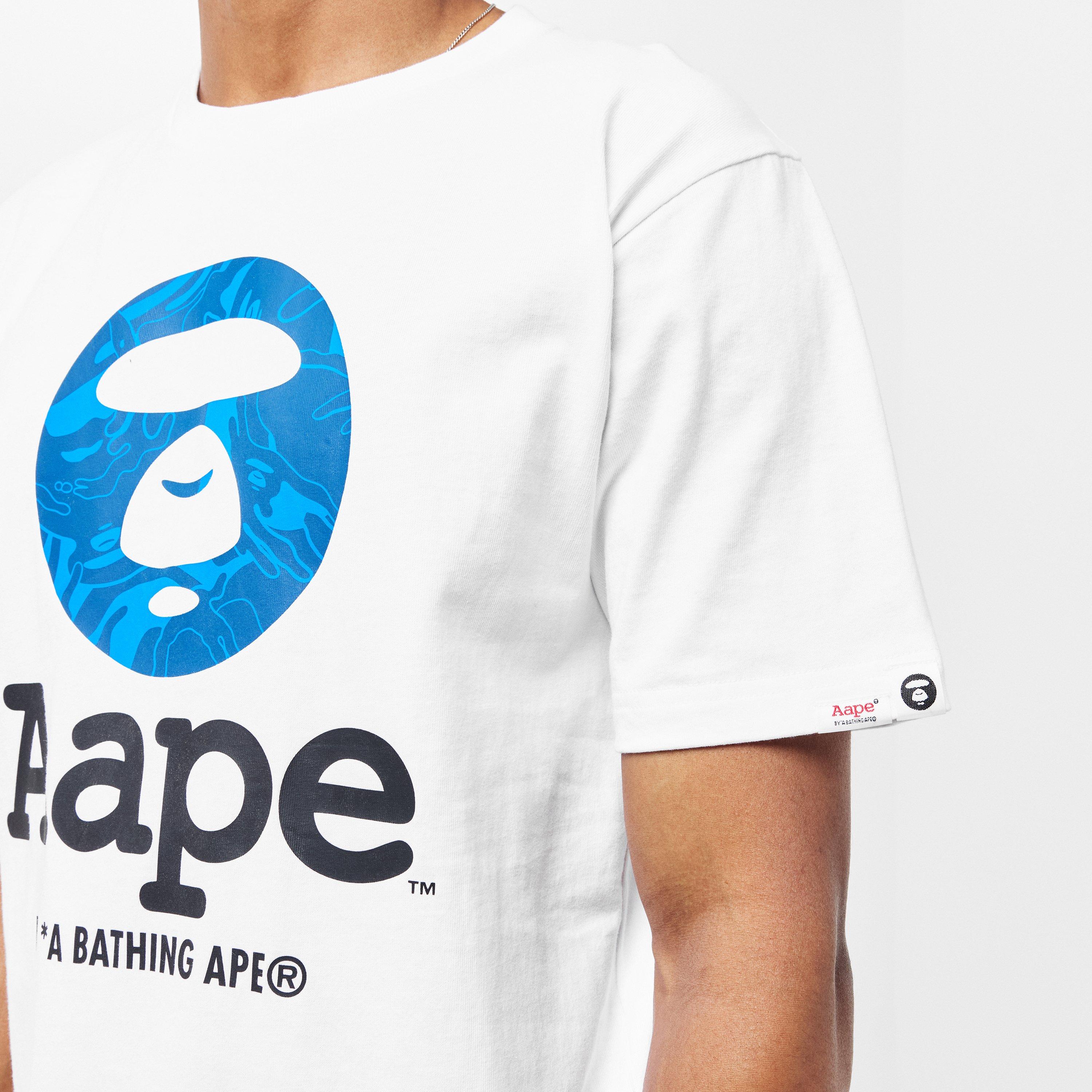 White - AAPE - Men's OG Moon Face Oversized T-Shirt - 5