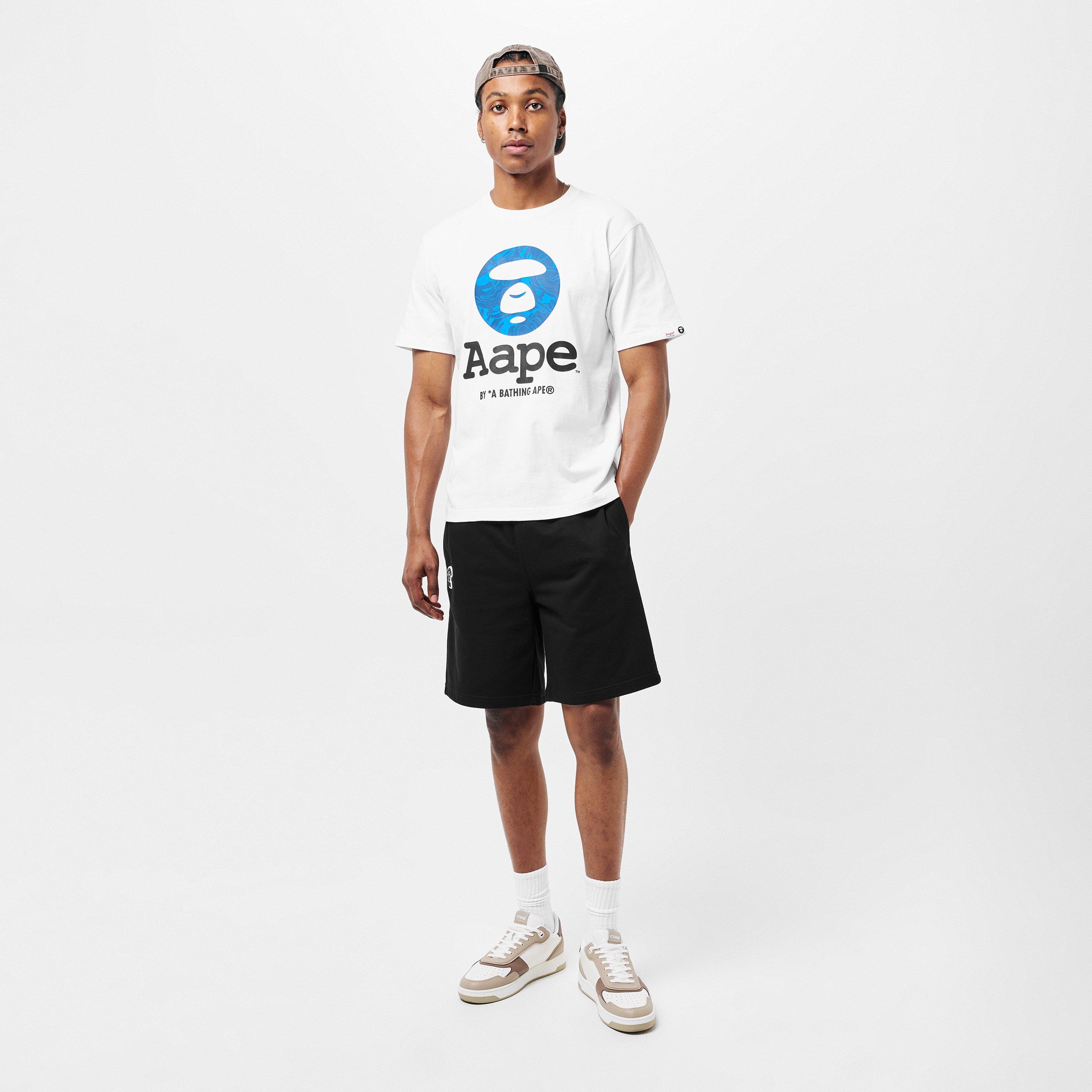 White - AAPE - Men's OG Moon Face Oversized T-Shirt - 6