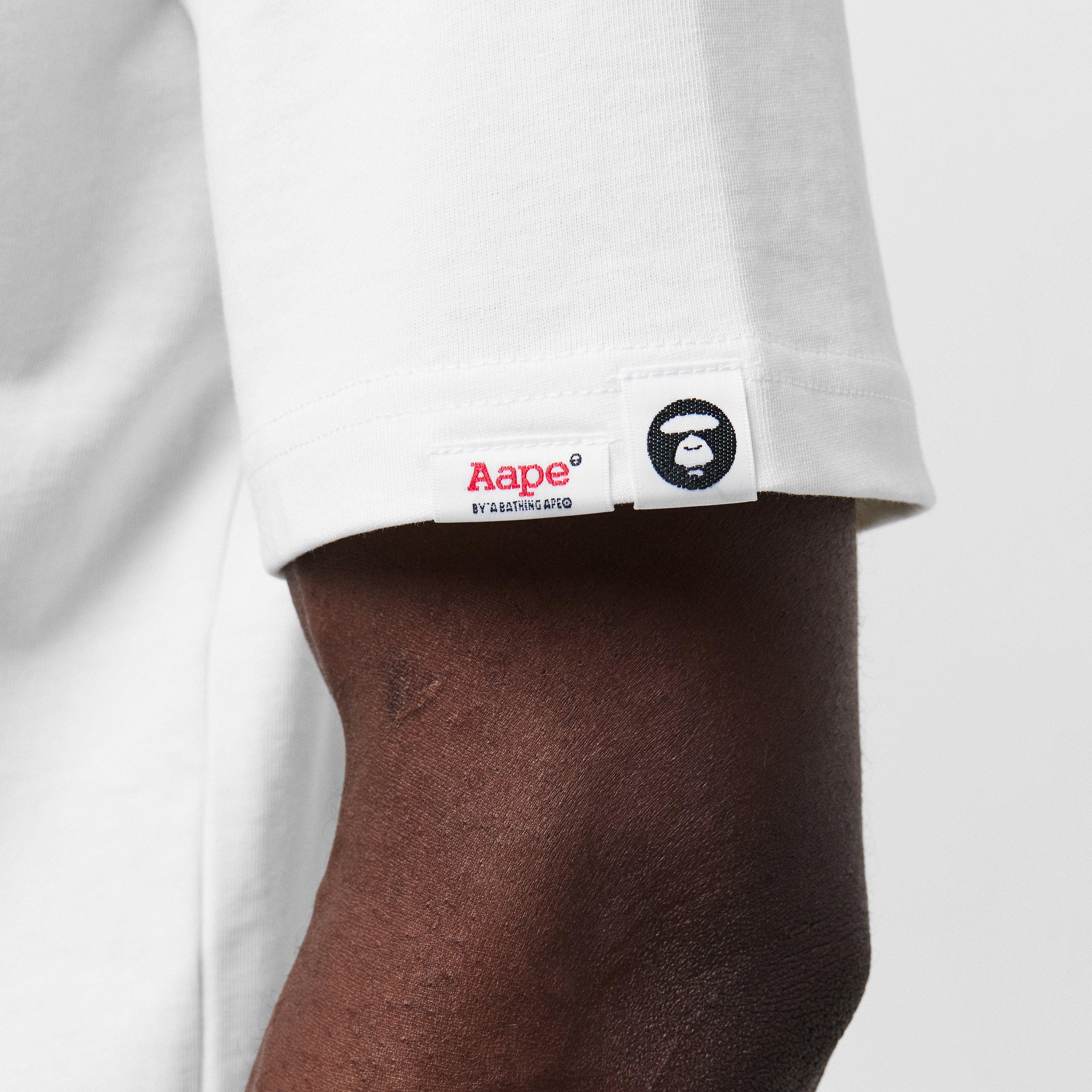 Ivory - AAPE - Men's Starbuck Oversized Fit Oversized T-Shirt - 5