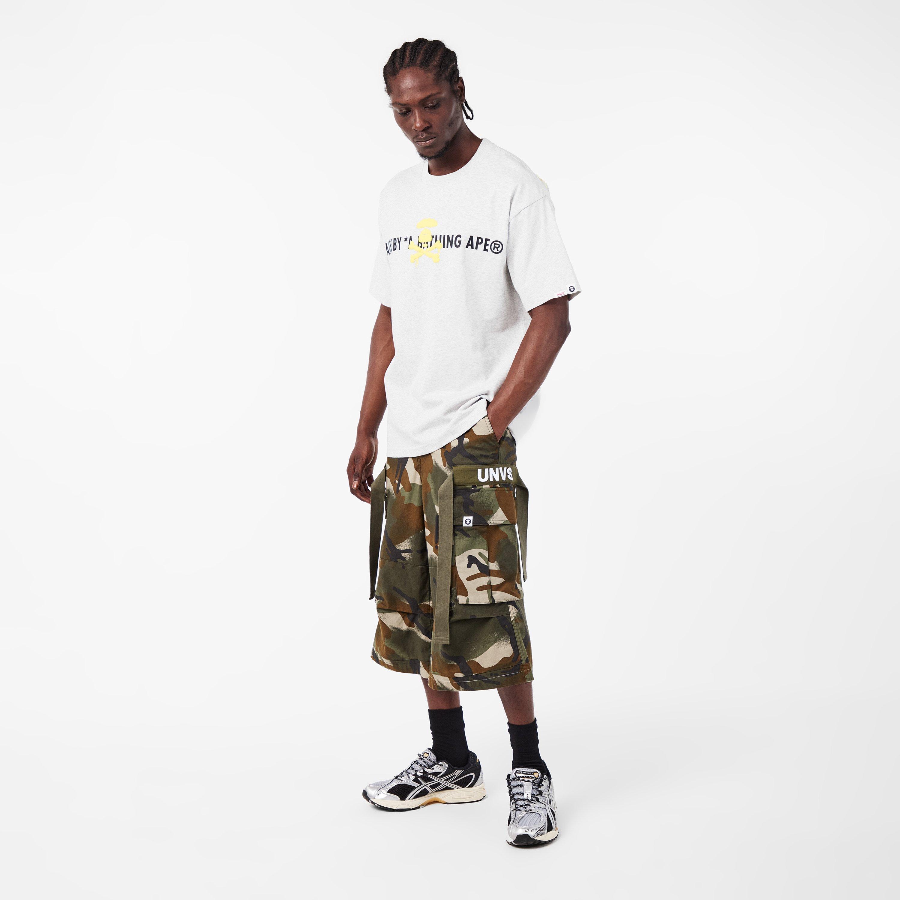 Heather White - AAPE - Men's Neon Puff Oversized T-Shirt - 6